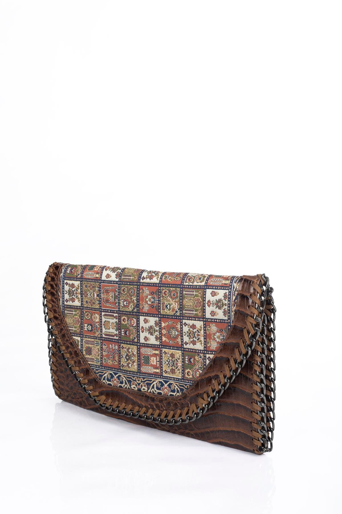 Mottif  İstanbul  Otantik Dokuma Kadın Portföy Clutch Çanta 1007.22