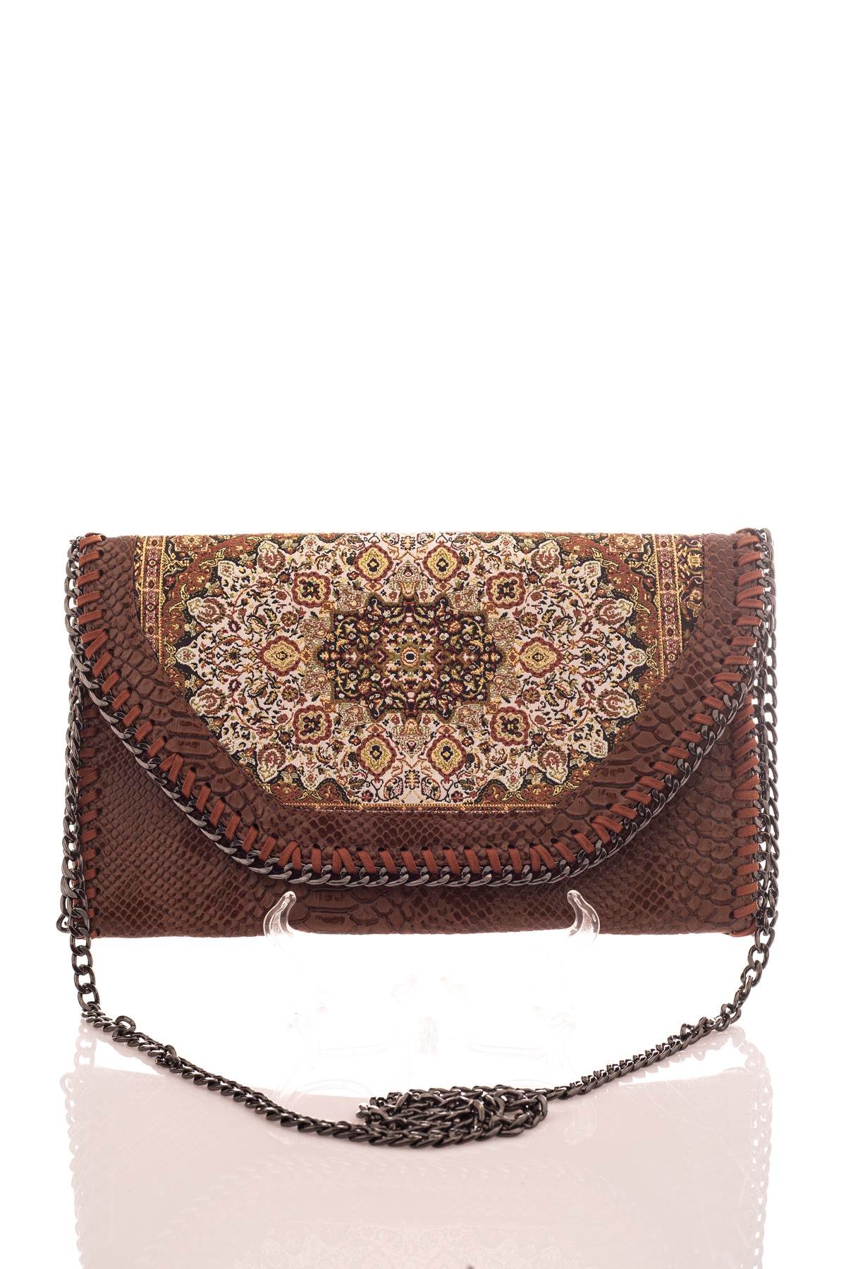 Mottif  İstanbul  Otantik Dokuma Kadın Portföy Clutch Çanta 1007.06