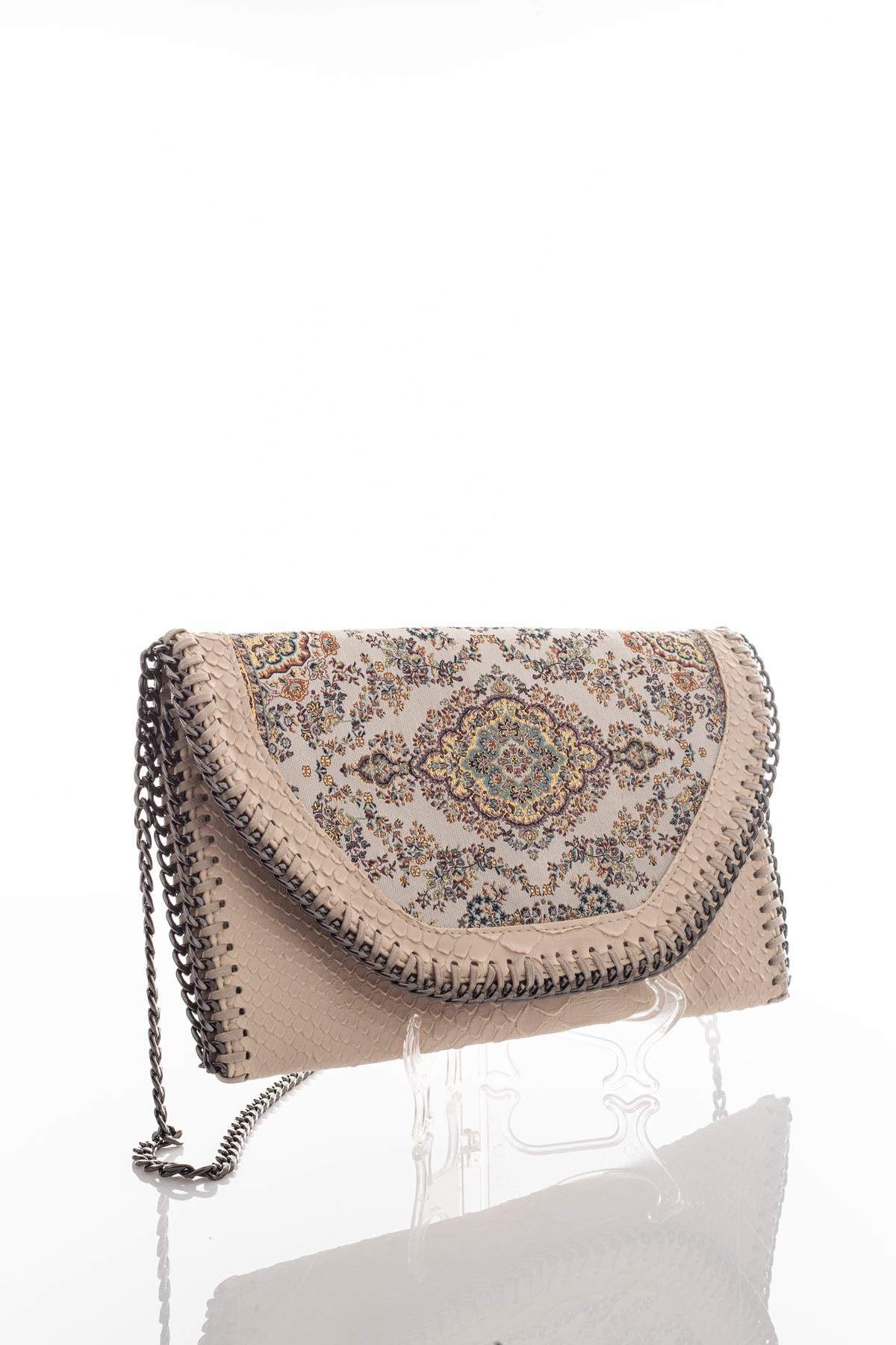 Mottif  İstanbul  Otantik Dokuma Kadın Portföy Clutch Çanta 1007.02