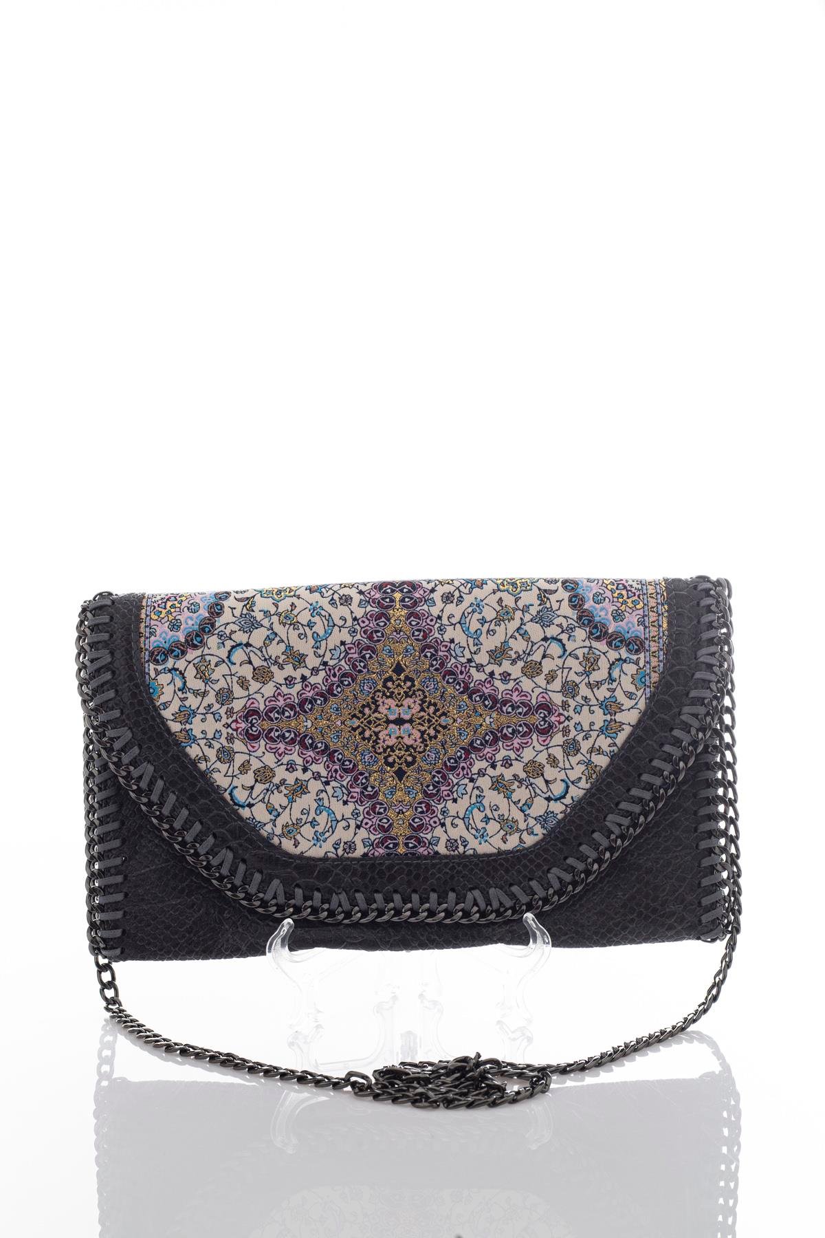 Mottif  İstanbul  Otantik Dokuma Kadın Portföy Clutch Çanta 1007.04