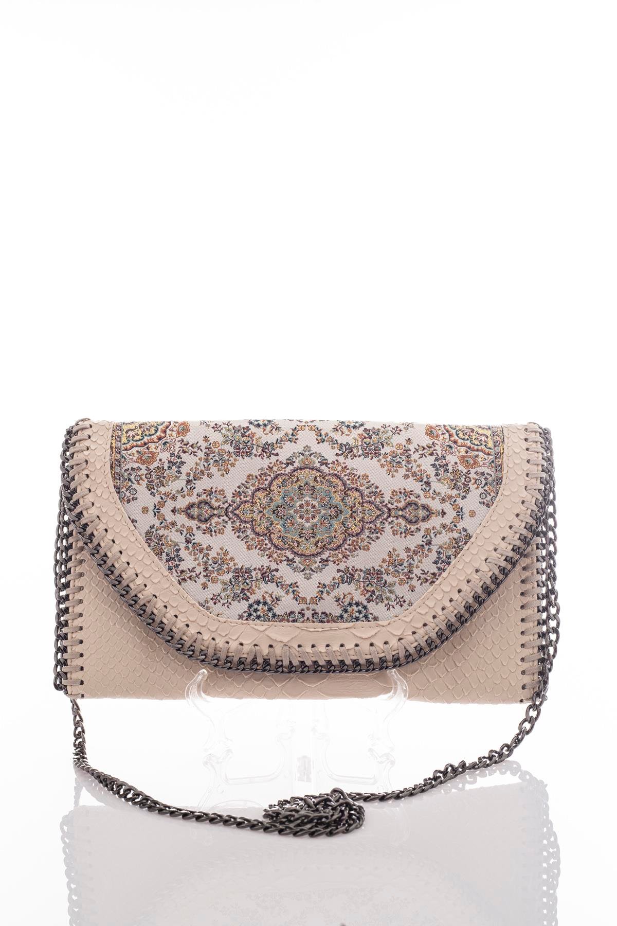 Mottif  İstanbul  Otantik Dokuma Kadın Portföy Clutch Çanta 1007.02