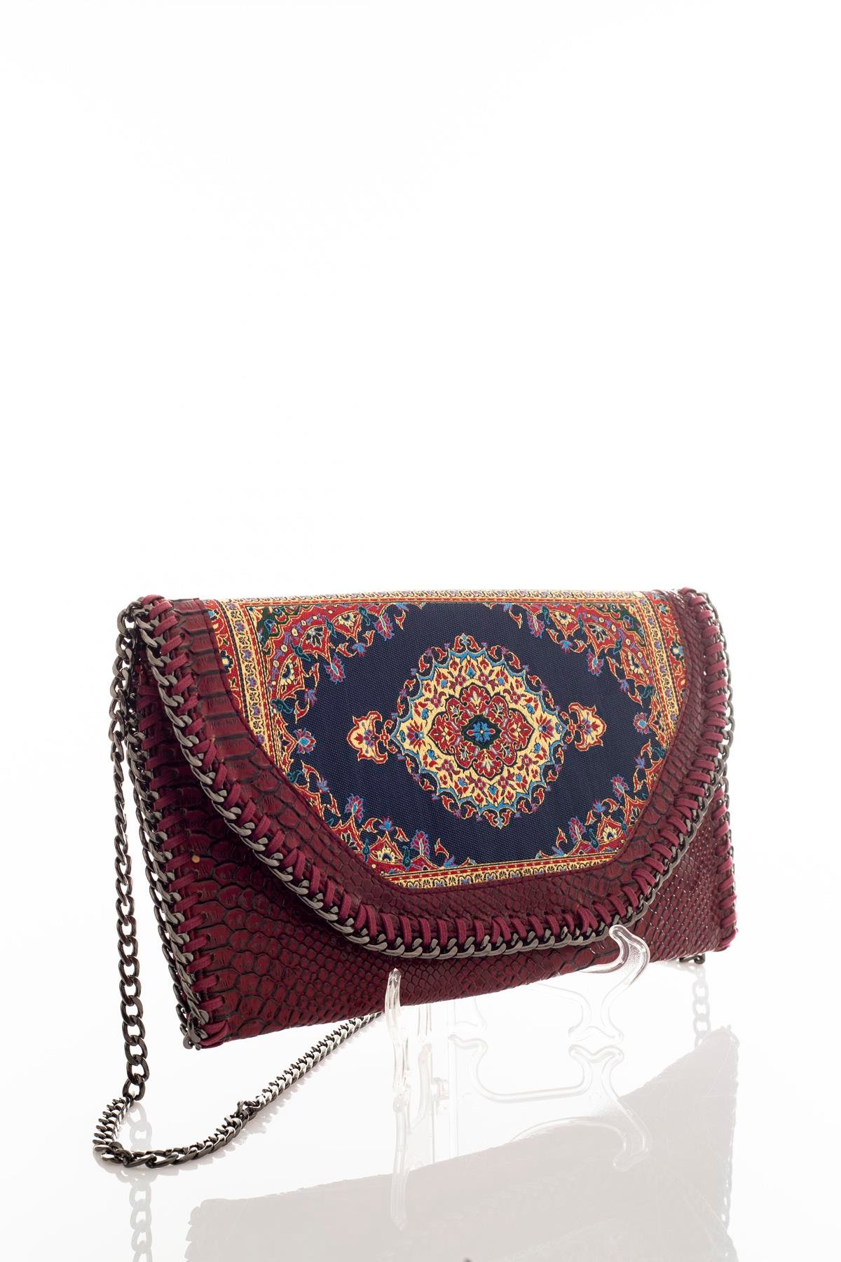 Mottif  İstanbul  Otantik Dokuma Kadın Portföy Clutch Çanta 1007.09