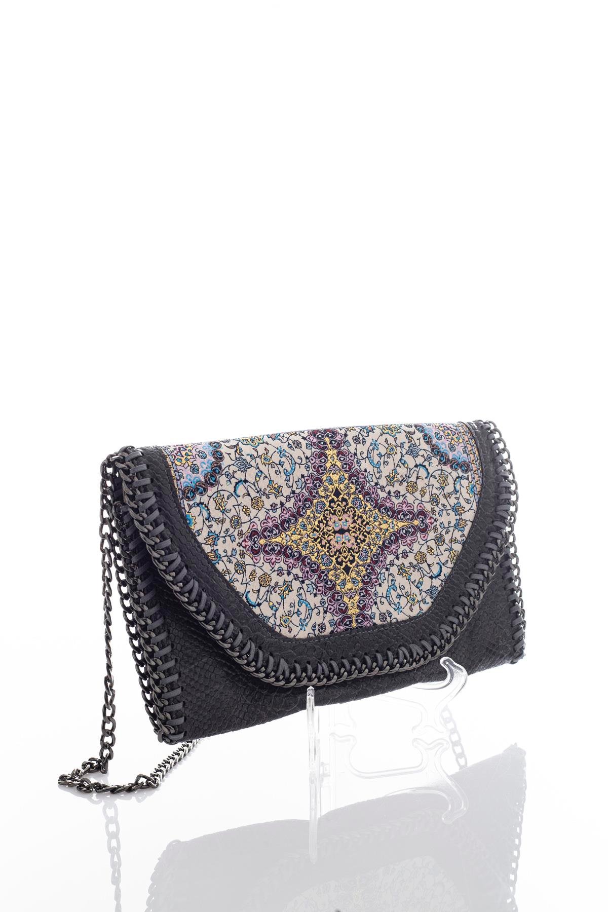 Mottif  İstanbul  Otantik Dokuma Kadın Portföy Clutch Çanta 1007.04