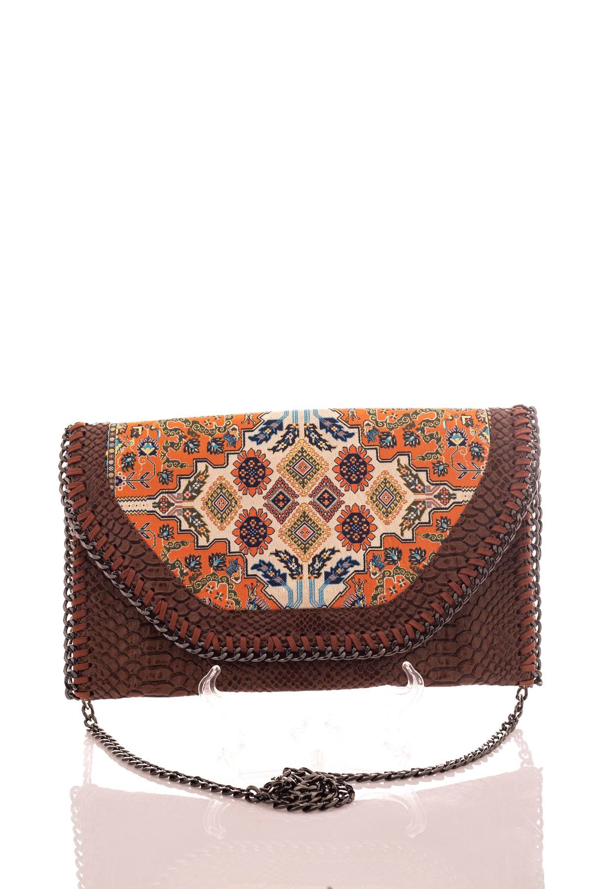 Mottif  İstanbul  Otantik Dokuma Kadın Portföy Clutch Çanta 1007.14