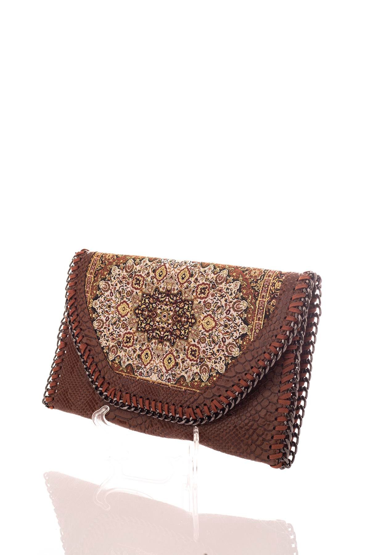 Mottif  İstanbul  Otantik Dokuma Kadın Portföy Clutch Çanta 1007.06