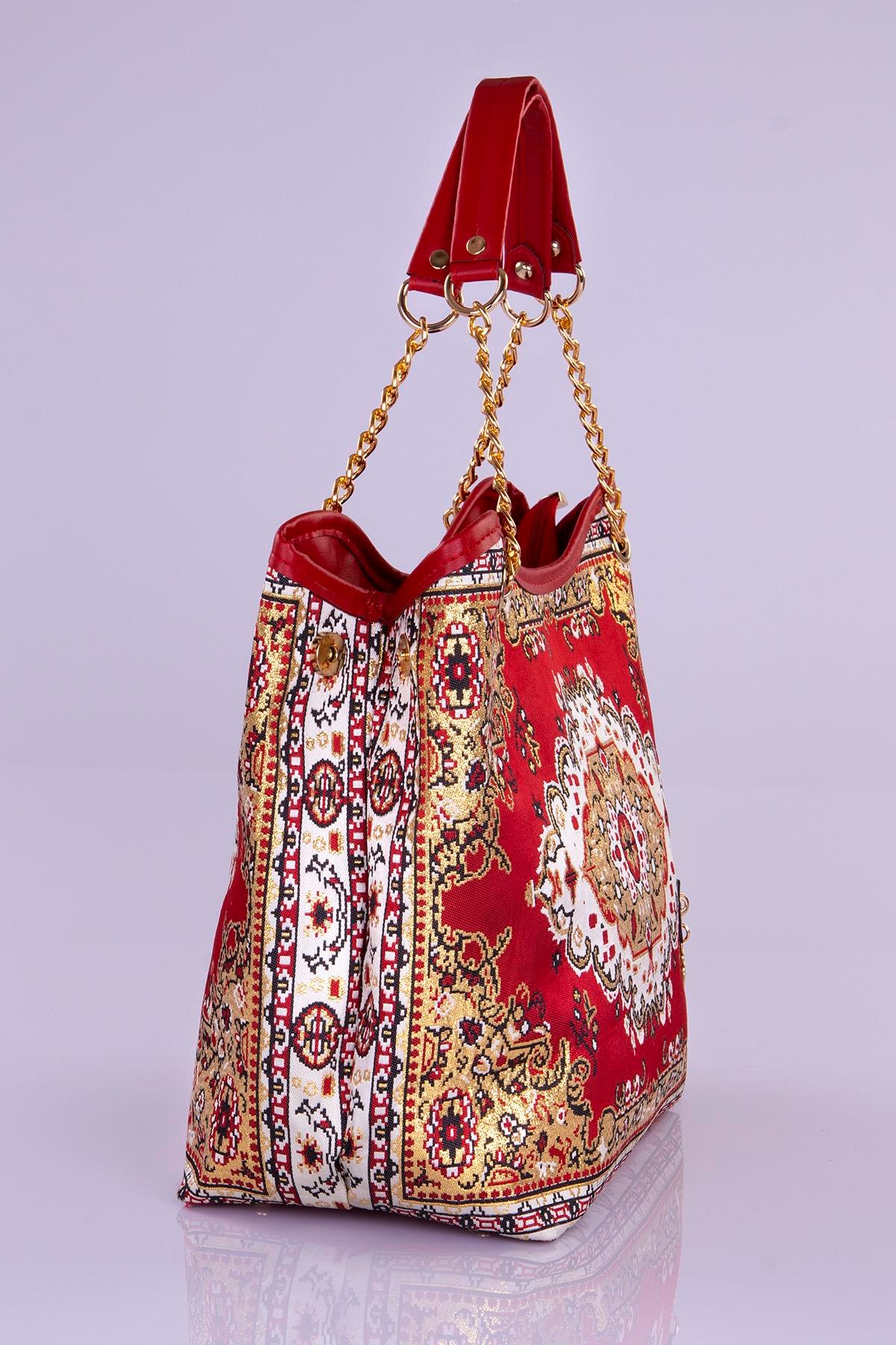 Mottif İstanbul Zincirli  Otantik Dokuma Kadın Omuz Çanta 1024.20