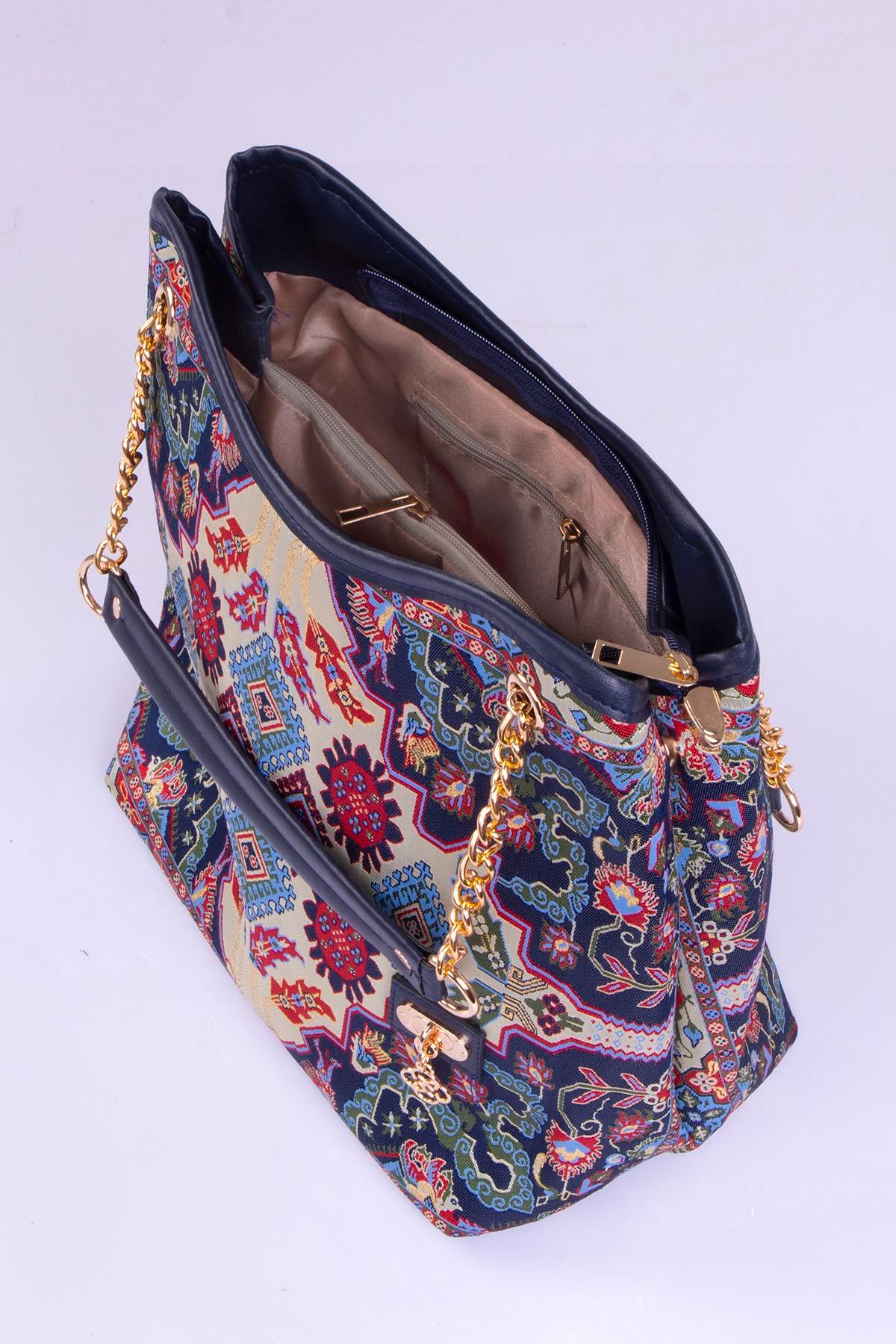 Mottif İstanbul Zincirli  Otantik Dokuma Kadın Omuz Çanta 1024.08