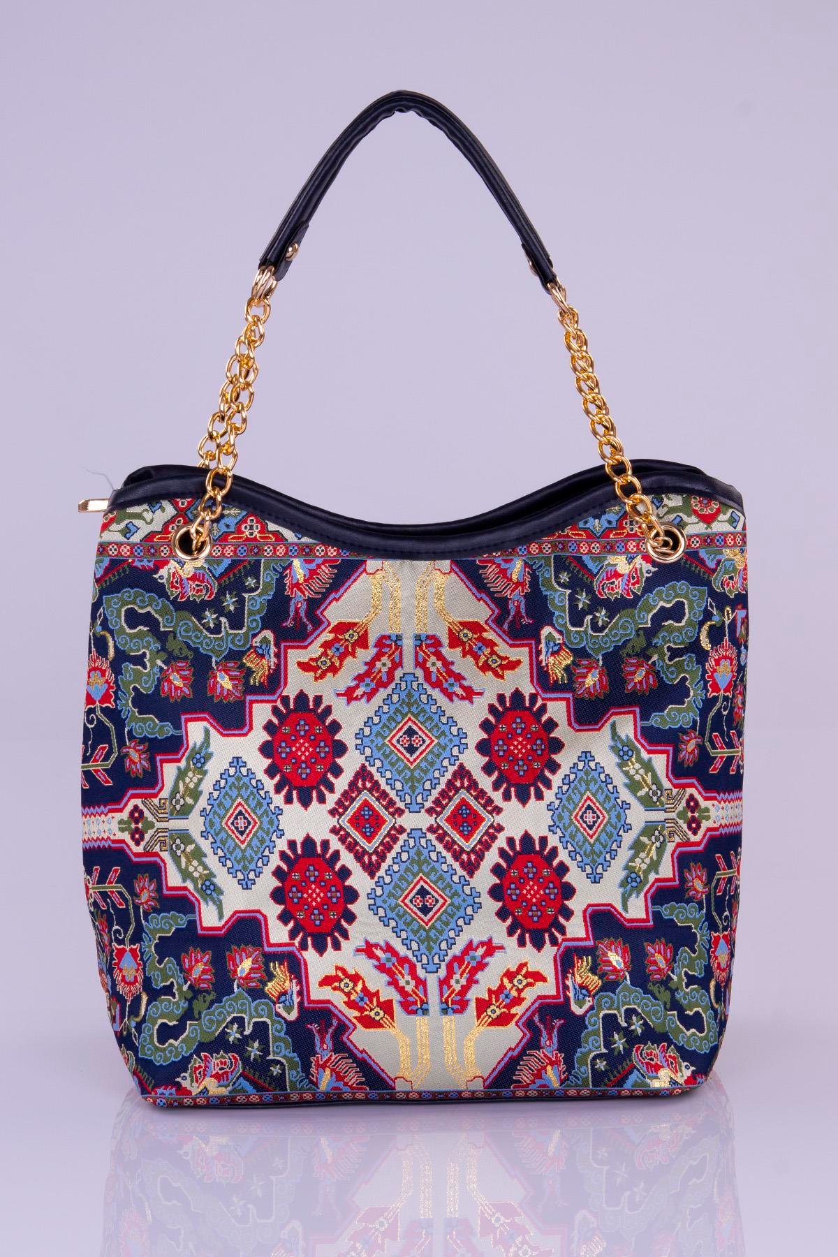 Mottif İstanbul Zincirli  Otantik Dokuma Kadın Omuz Çanta 1024.08