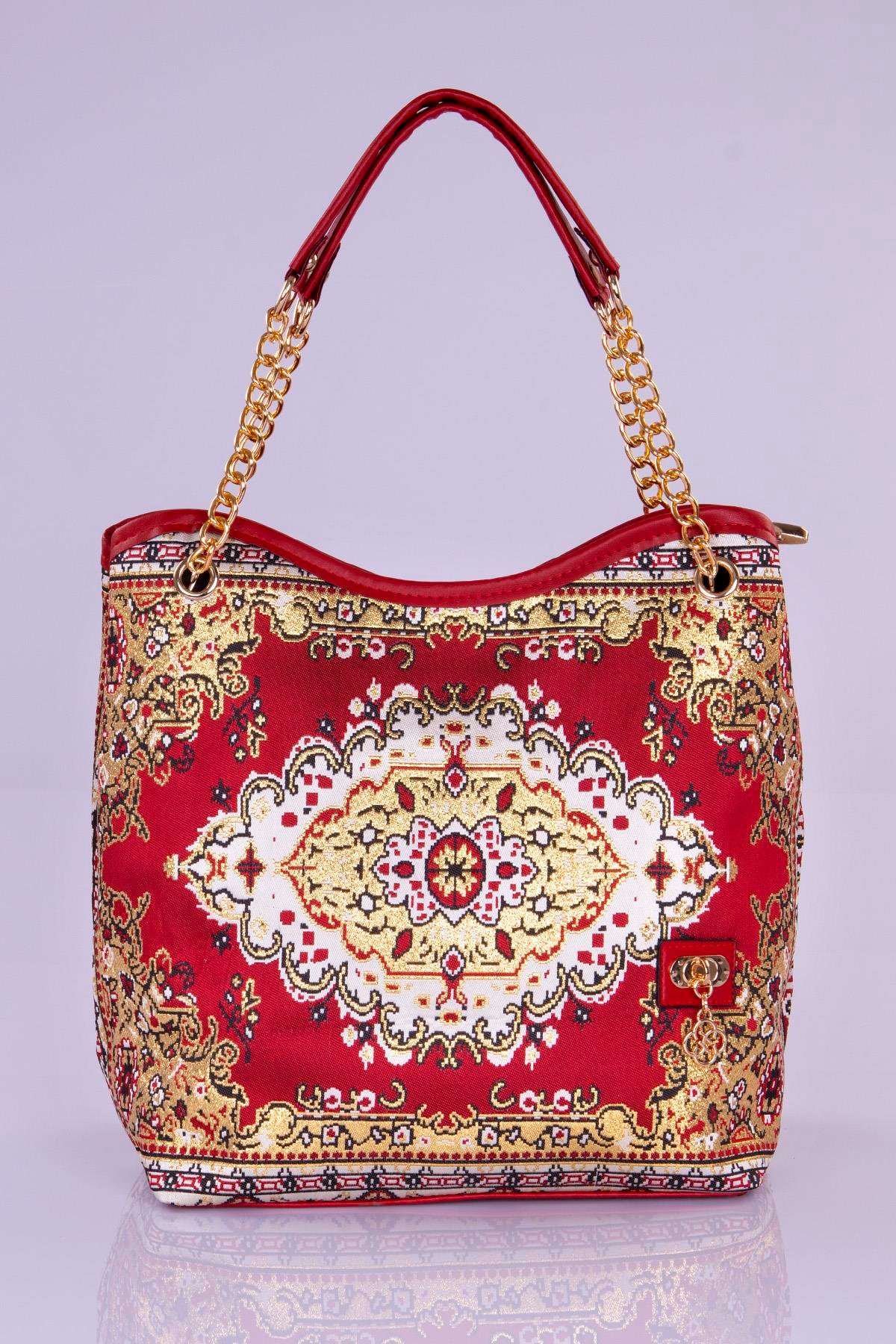 Mottif İstanbul Zincirli  Otantik Dokuma Kadın Omuz Çanta 1024.20