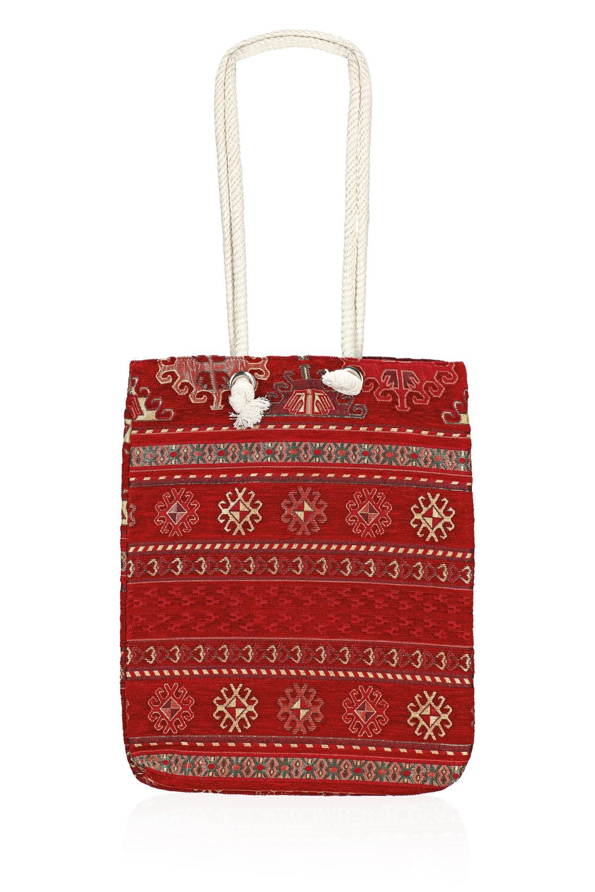 Omuz Çanta Kadın Çanta Motif İstanbul Otantik Şönil Heybe Çanta