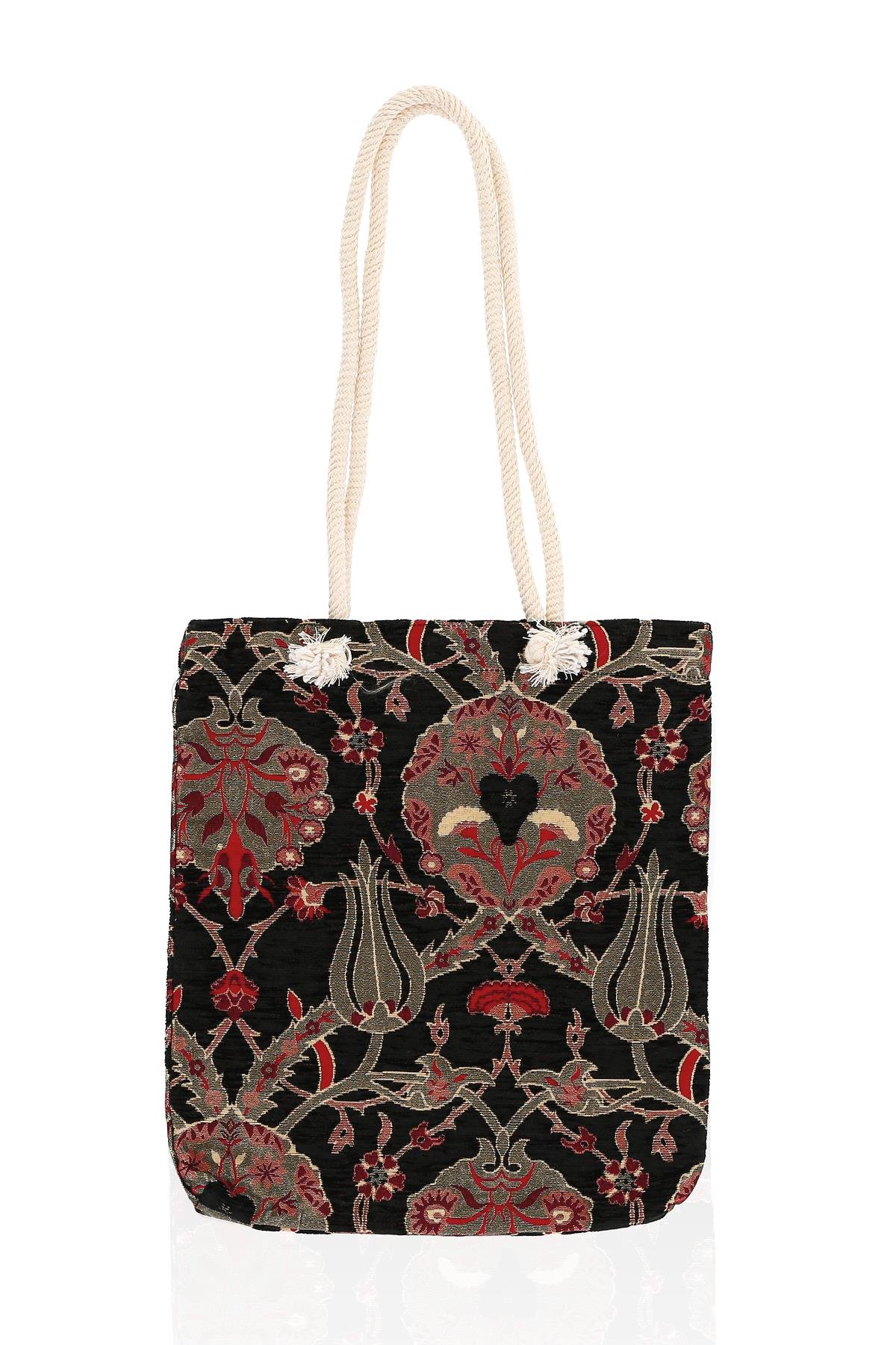 Omuz Çanta Kadın Çanta Motif İstanbul Otantik Şönil Heybe Çanta