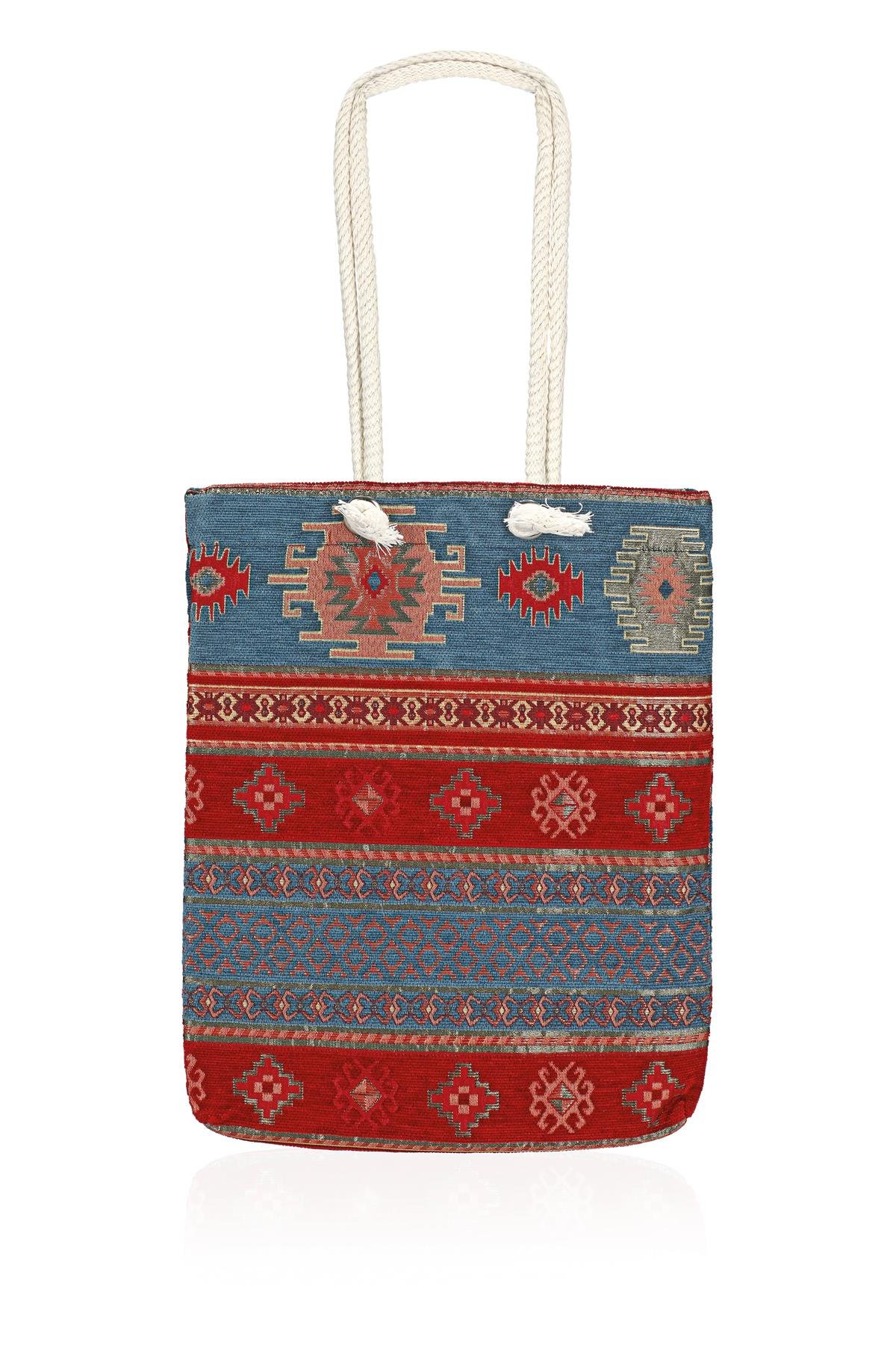 Omuz Çanta Kadın Çanta Motif İstanbul Otantik Şönil Heybe Çanta