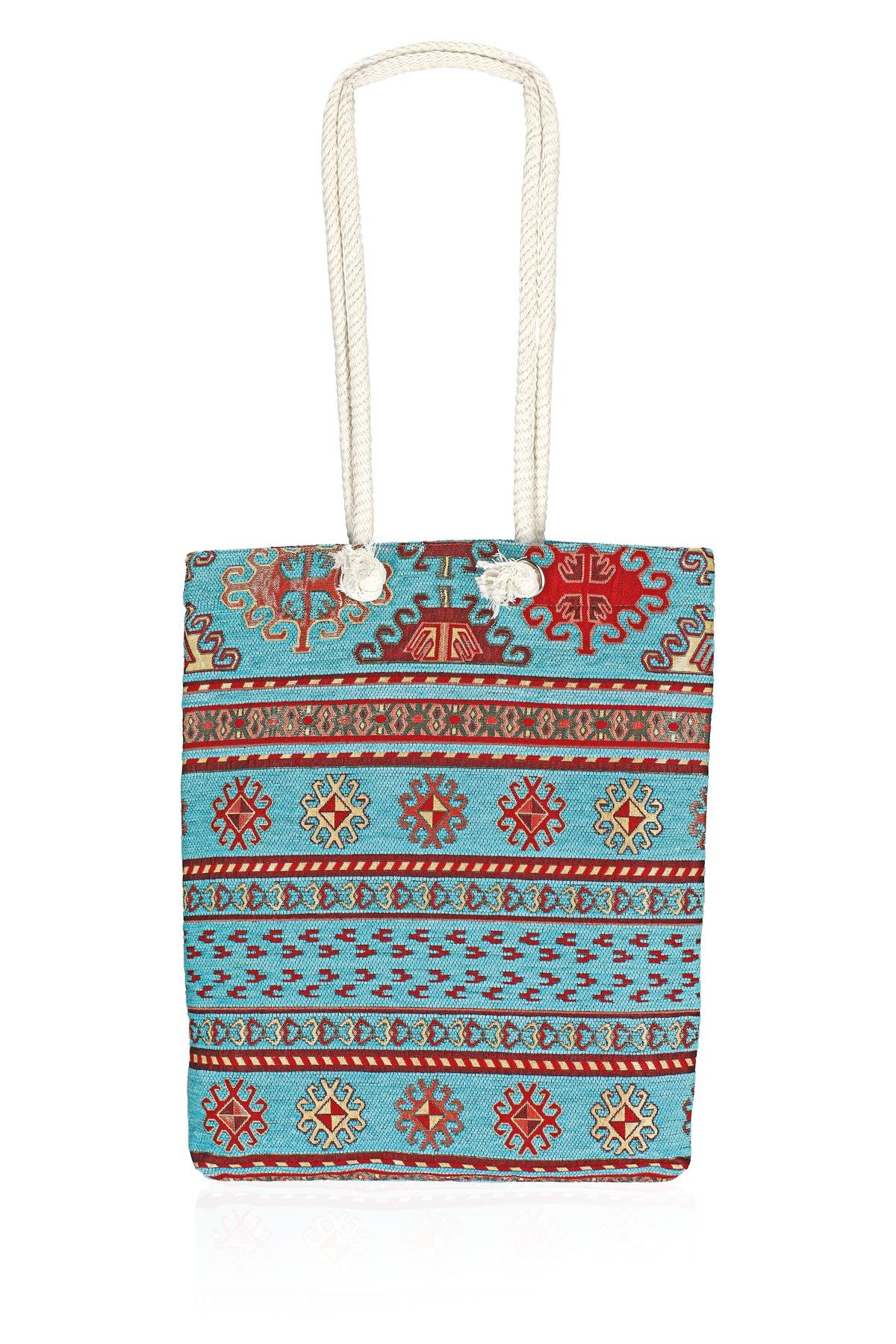 Omuz Çanta Kadın Çanta Motif İstanbul Otantik Şönil Heybe Çanta