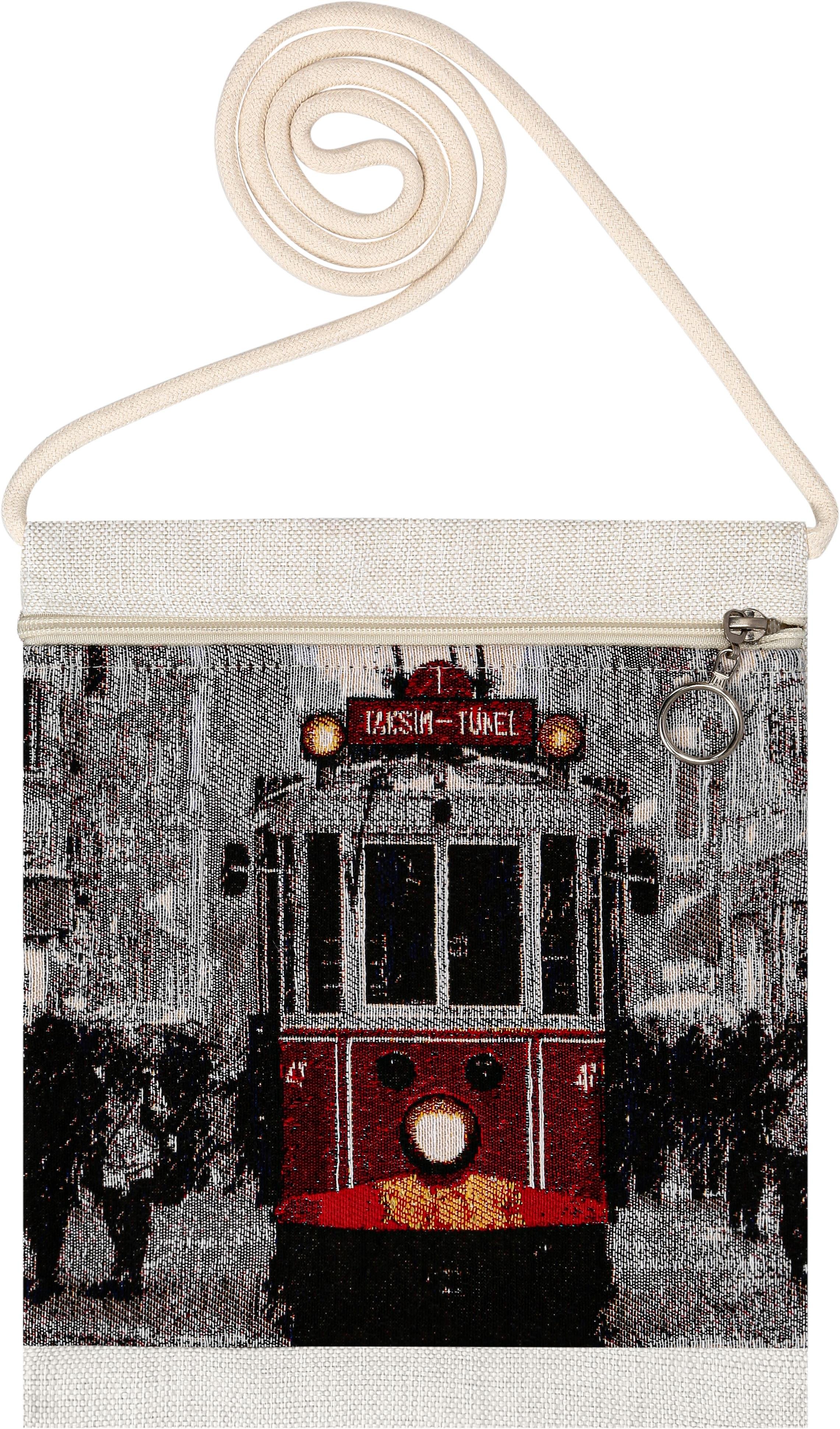 Örme Askılı Kadın El Omuz Çanta Mottif İstanbul Otantik Goblen Heybe