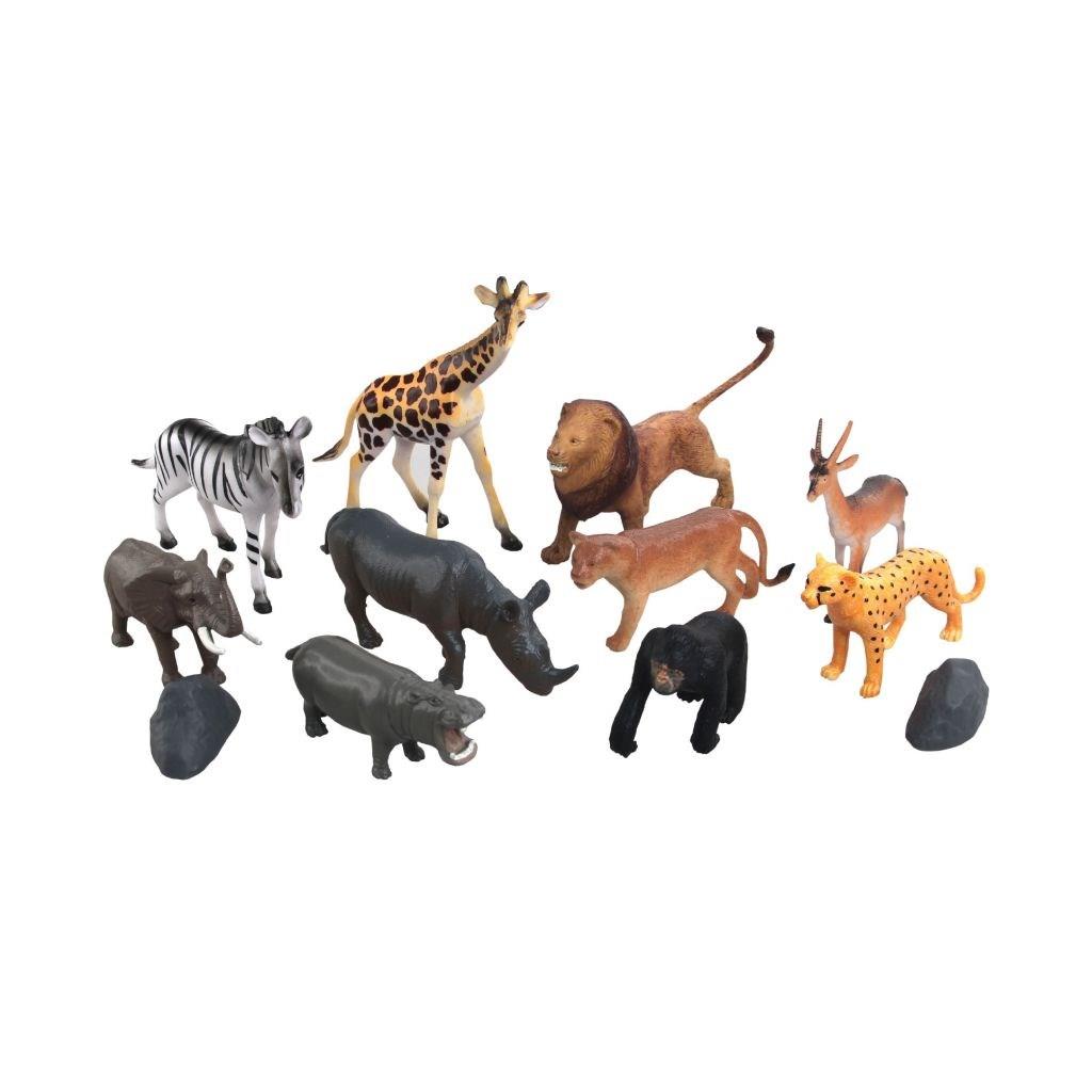 12 Parça Vahşi Hayvan Seti Eğitici Öğretici Doğa Seti Oyuncak Hayvan Seti