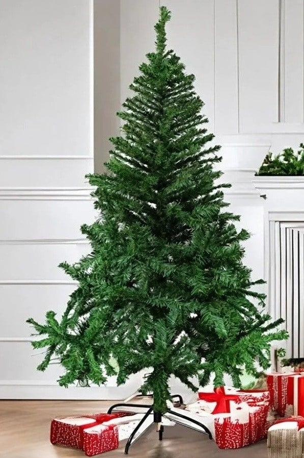 150 Cm Yılbaşı Ağacı 320 Gür Dallı Metal Gövde Metal Ayak