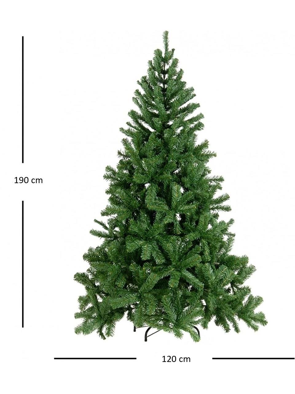 190 Cm Yılbaşı Ağacı 650 Gür Dallı Metal Ayak 1. Sınıf Çam Ağacı Noel Ağacı