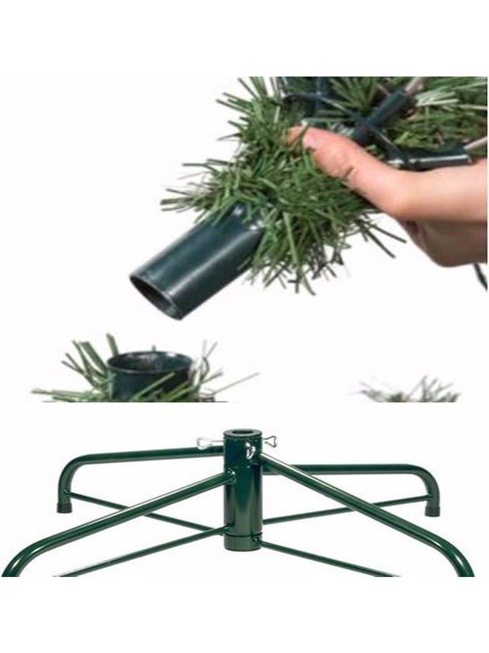 220 Cm Yılbaşı Ağacı 850 Gür Dallı Metal Ayak 1. Sınıf Çam Ağacı Noel Ağacı