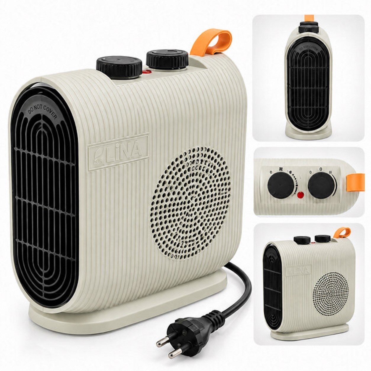 220V-240V Termostatlı Elektrikli Fanlı Isıtıcı Soba Sıcak ve Soğuk Üfleme Taşınabilir Isıtıcı