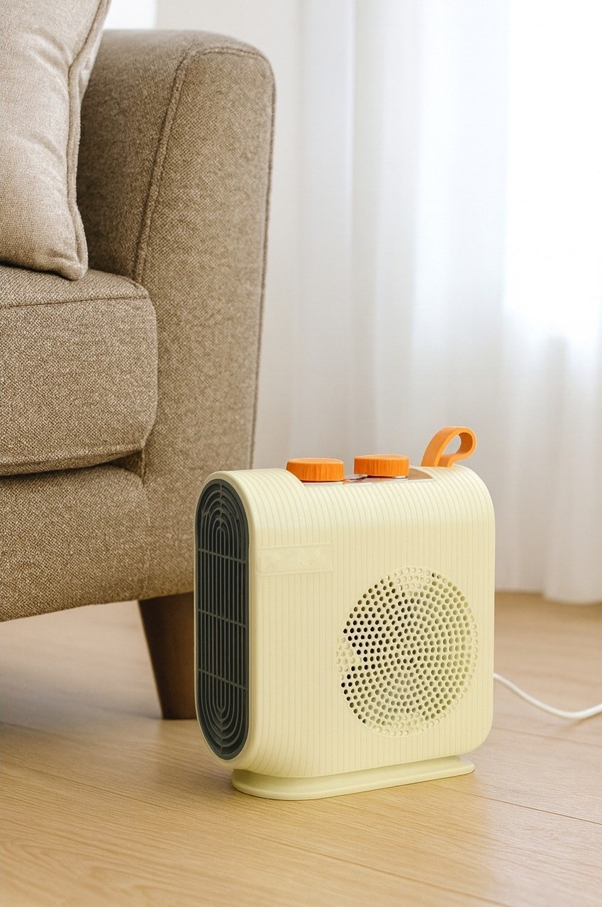 220V-240V Termostatlı Elektrikli Fanlı Isıtıcı Soba Sıcak ve Soğuk Üfleme Taşınabilir Isıtıcı