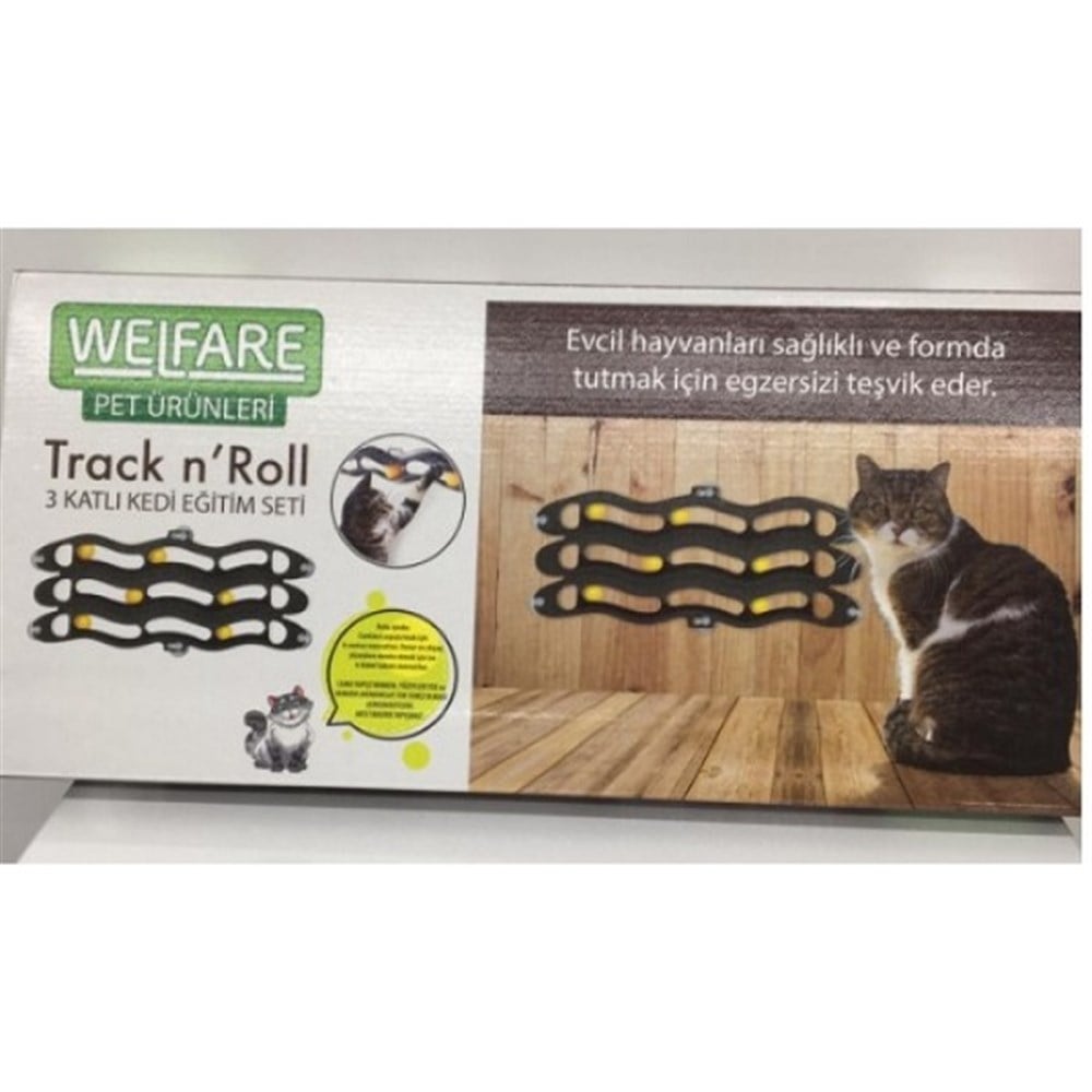 3 Kanallı Vantuzlu Kedi Oyun Tüneli