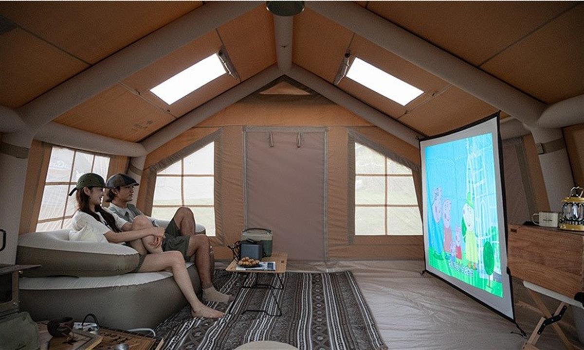 4 Mevsim Şişme Kamp Çadırı 420x320x230 Cm 10 Kişilik Şişme Çadır