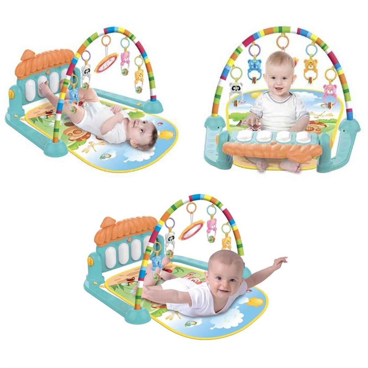 Babycim Mantar Piyanolu Bebek Oyun Halısı