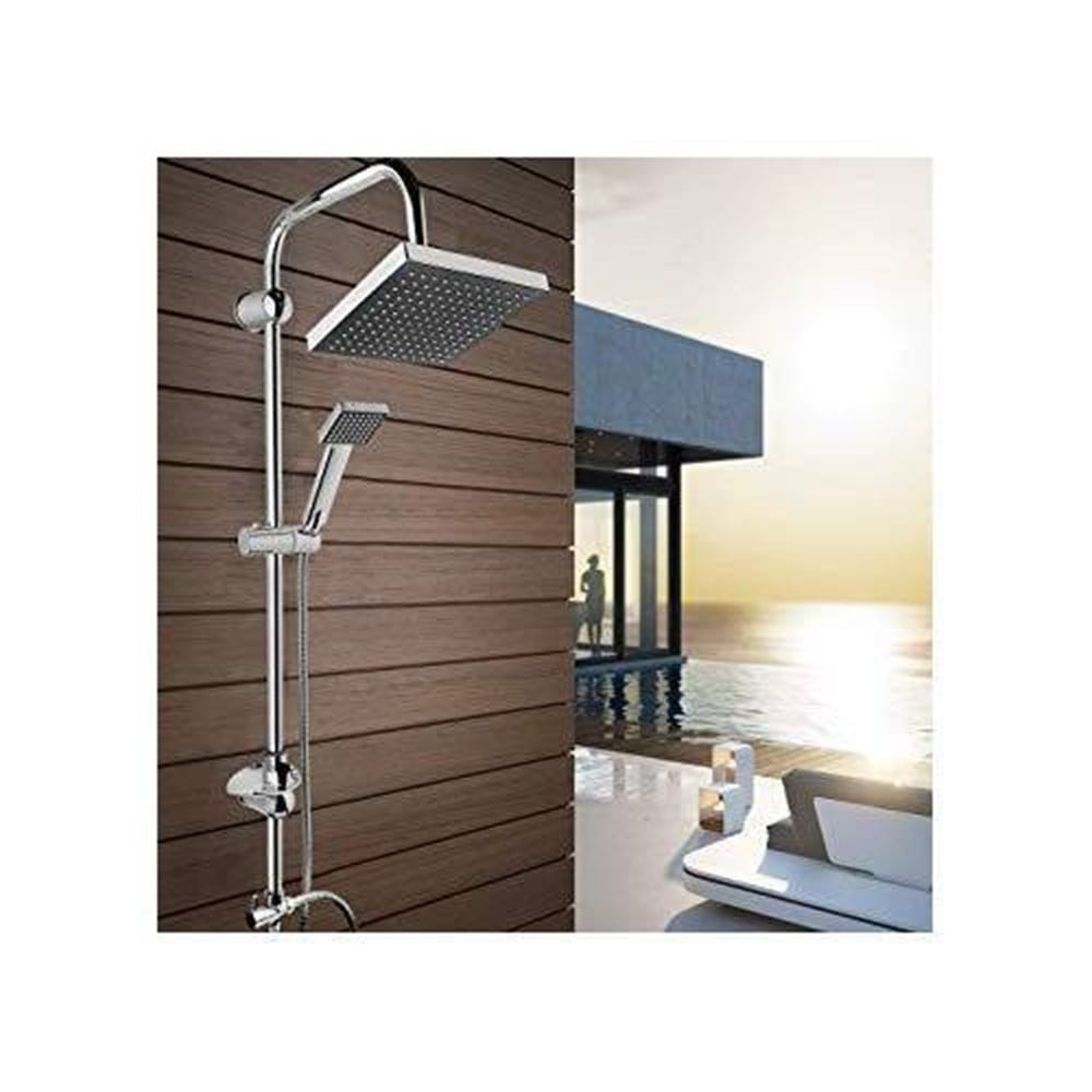 BeyazSu Krom Kaplama Siyah Robot Yağmurlama Tepe Duş Seti 