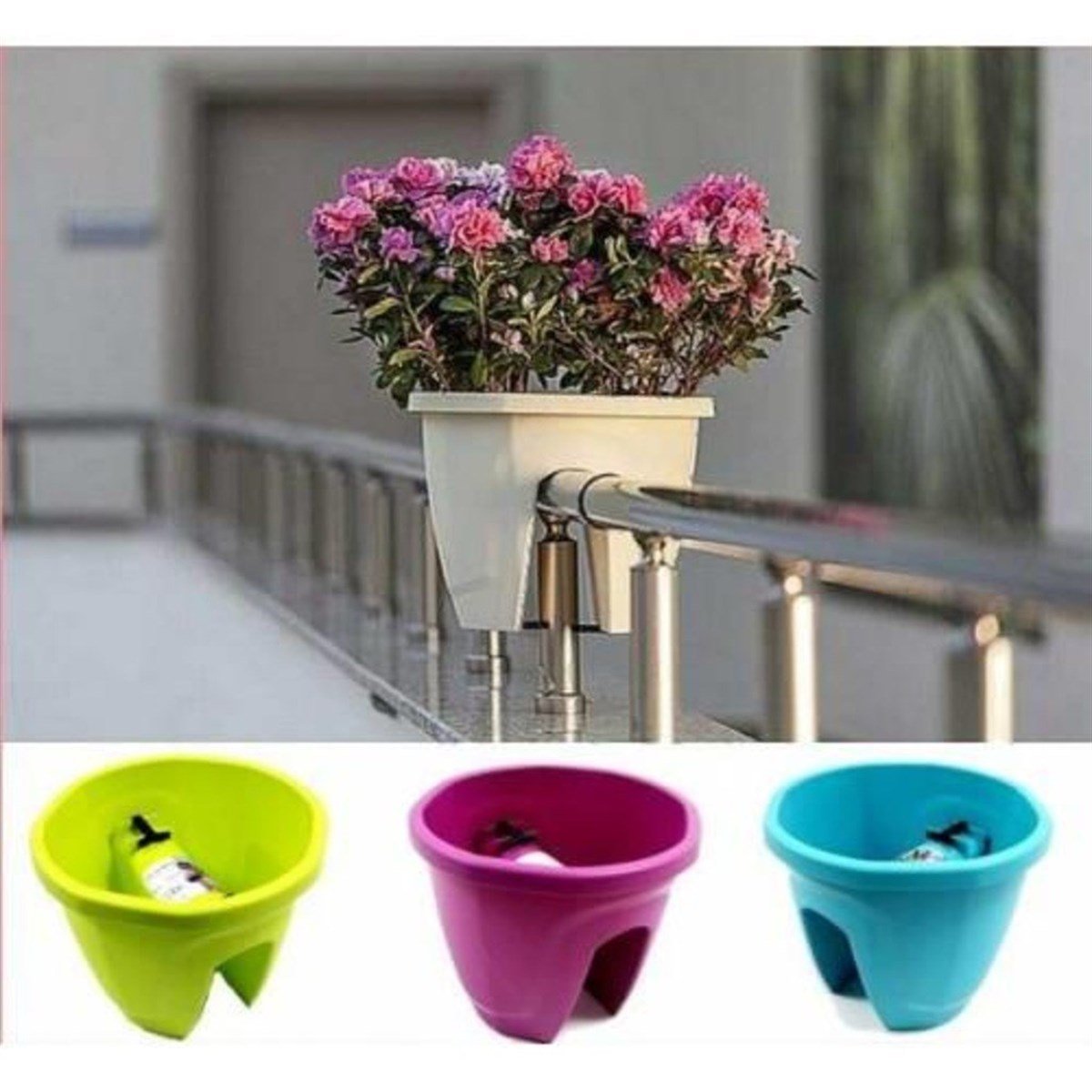 Bodrum Balkon Saksısı Köprü Saksısı 6.8 Litre 2 Adet