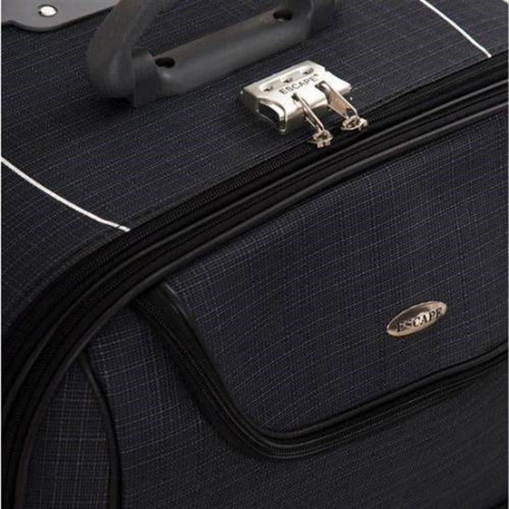 Escape 3lü Valiz Seti Havlu Kumaş Slikon Tekerlek