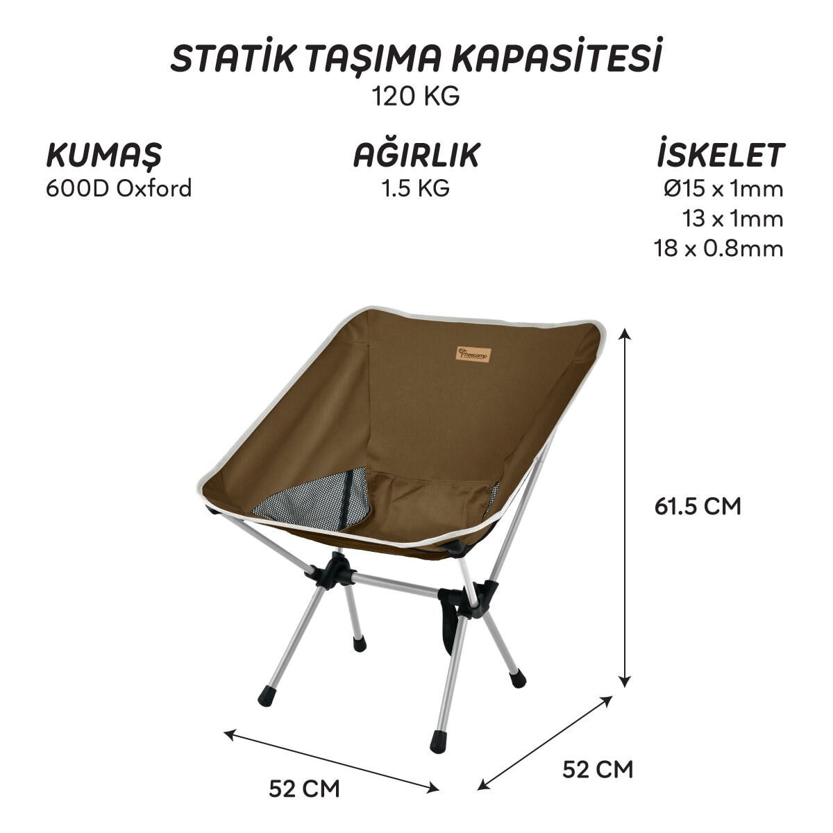 FreeCamp Jett Katlanır Sandalye-KAHVERENGİ