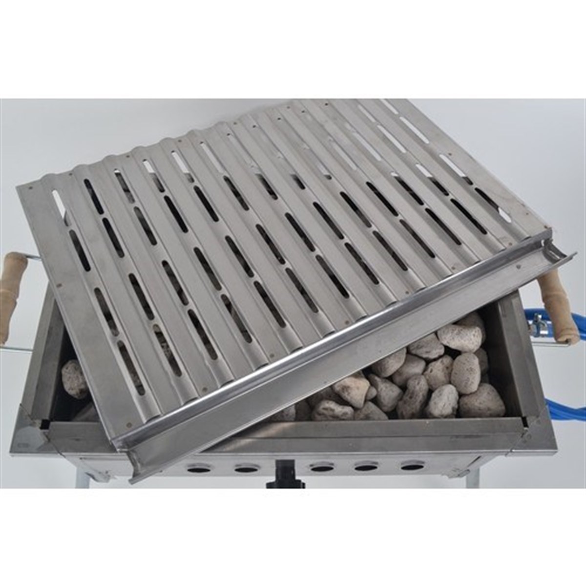 Gürsaç Tüplü Lav Taşlı 35x50 Cm Büyük Boy Mangal Seti