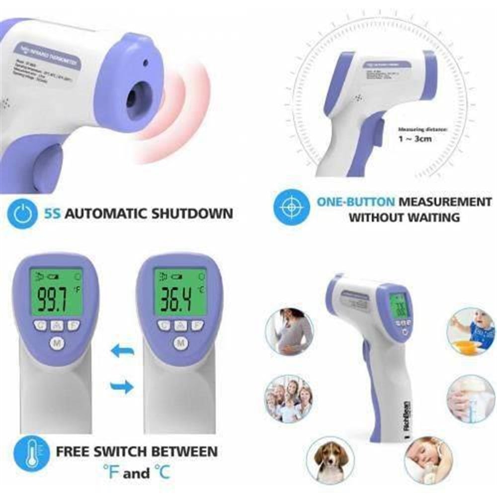 Infrared Thermometer Dt -8826 Yüksek Ateş Alarmlı Kızılötesi Ateş Ölçer
