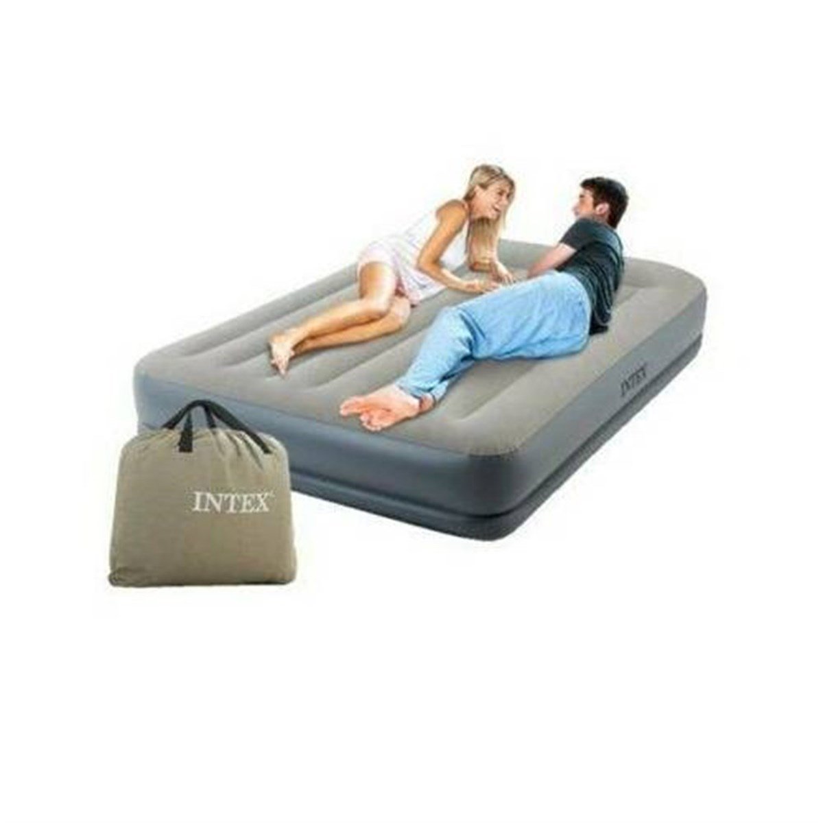 İntex 64118 Dura-Beam Fiber Tech Çift Kişilik Şişme Yatak ( 152 x 203 x 30 cm )