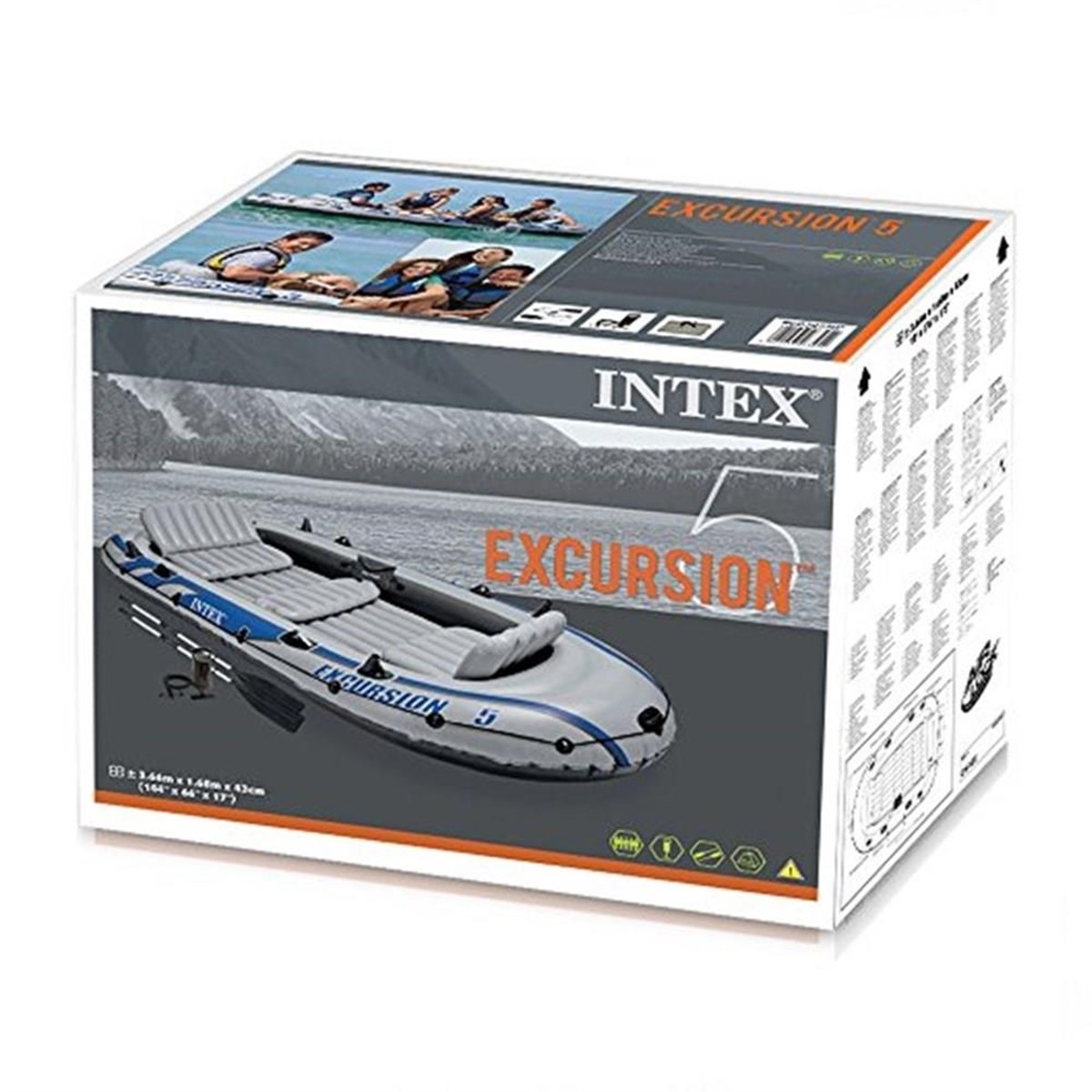 Intex 68325 Model Excursion 5 Kişilik Şişme Bot + Pompa + Kürek