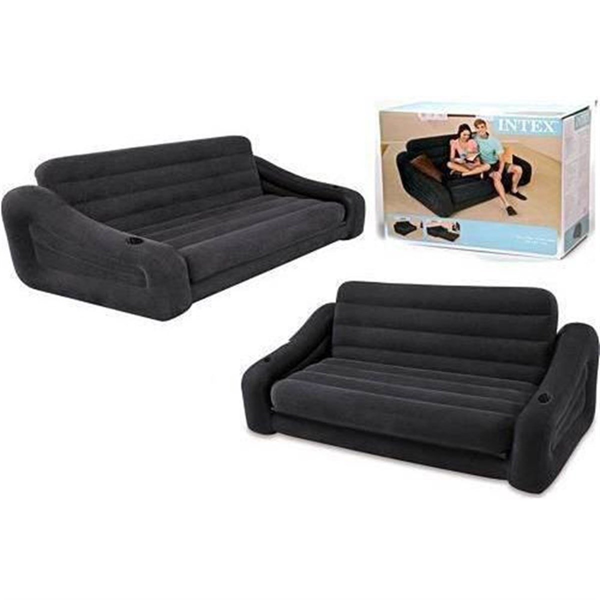 İntex 68566 Çift Kişilik Şişme Koltuk-Yatak ( 193x221x66 Cm )