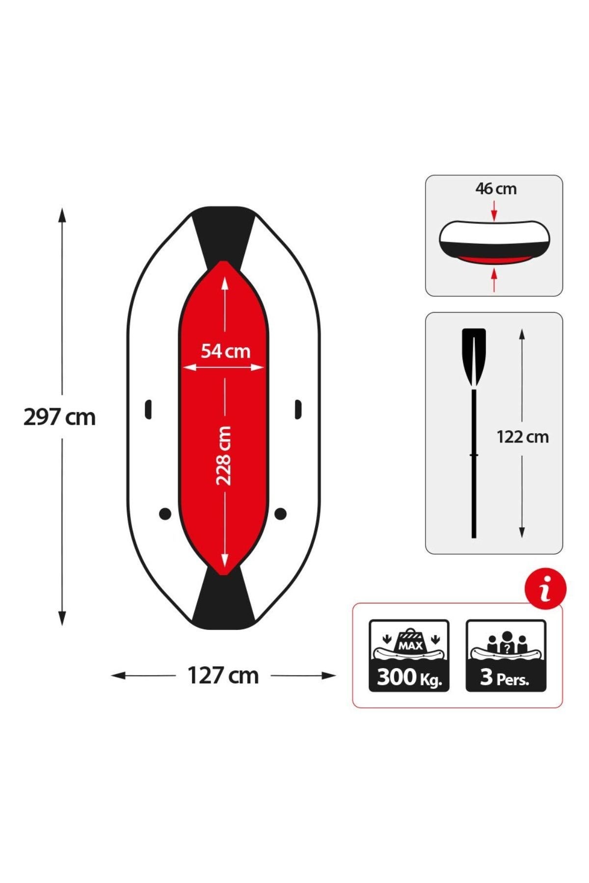 İntex Mariner 3 Şişme Bot Set 68373 297*127*46Cm
