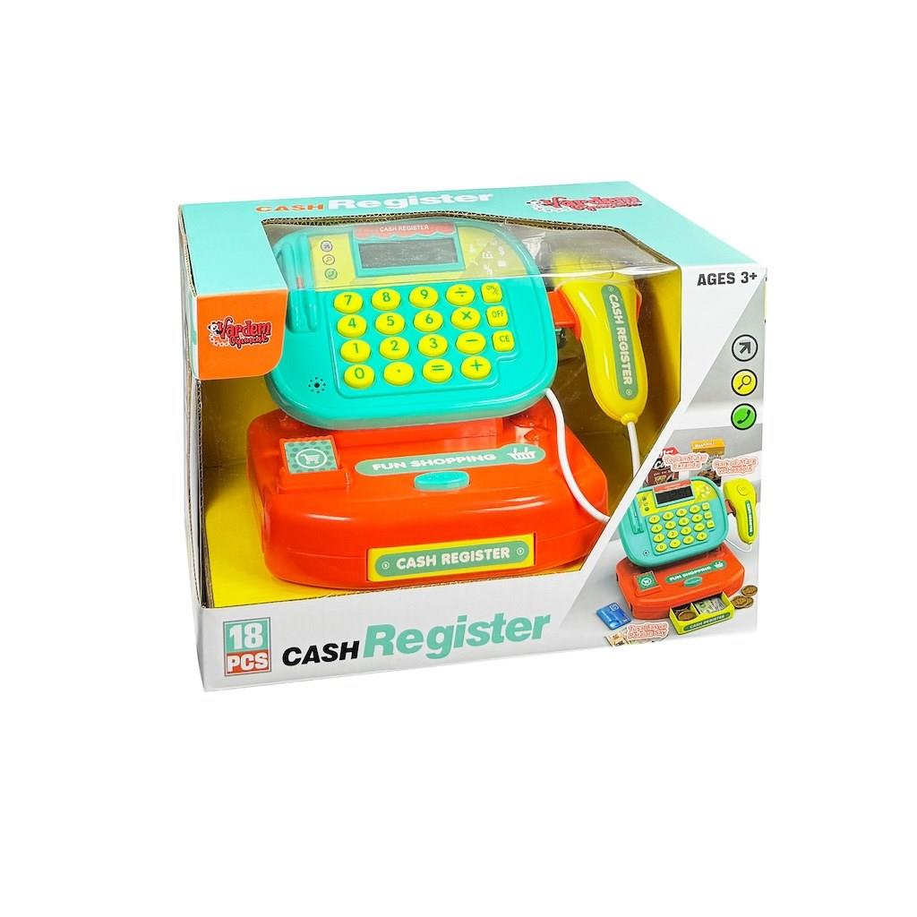 Işıklı Hesap Makineli Oyuncak Yazarkasa 18 Parça