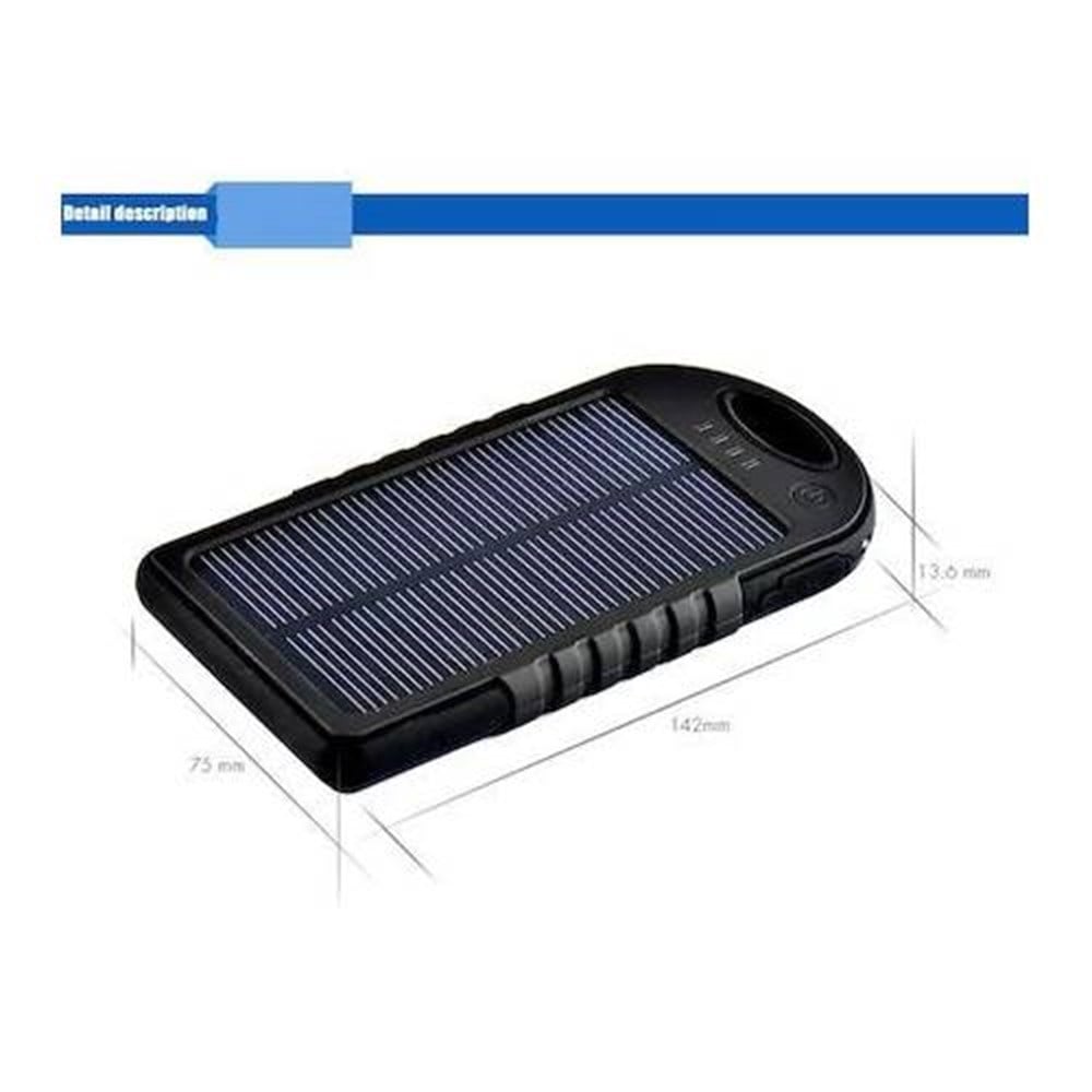KingShark 12000 Mah Solar Powerbank Şarj Aleti 12 Ledli