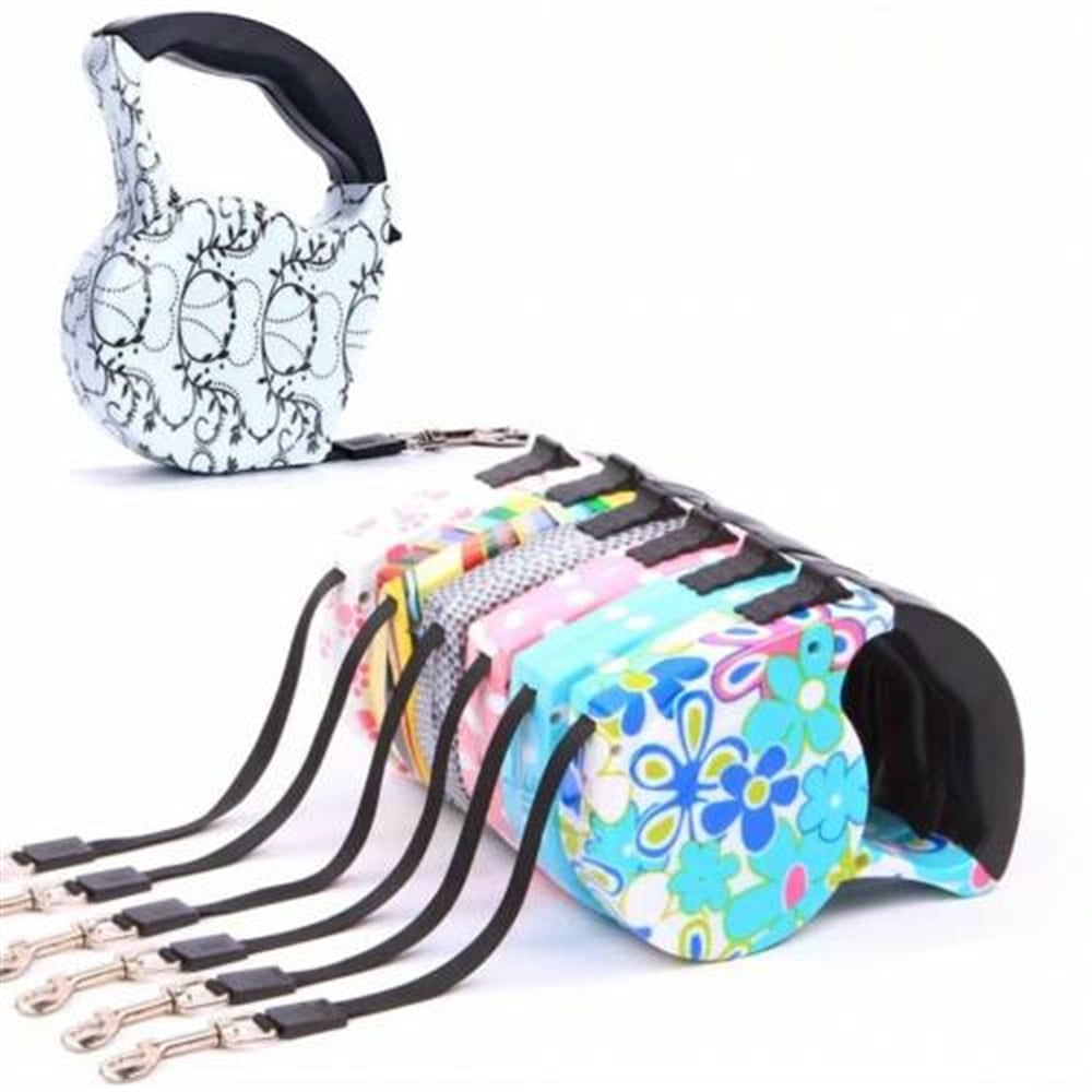 Makaralı Otomatik Köpek Tasması Desenli 5 Metre