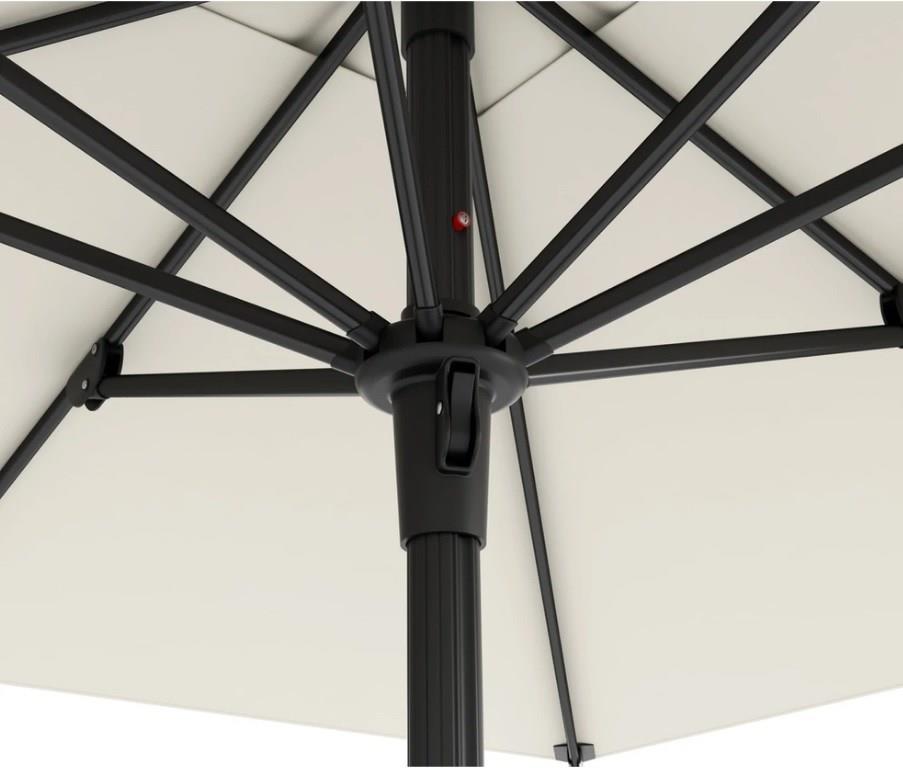 Mini Pro Push-up Sistemli Şemsiye 210x210 Bahçe Balkon Plaj Şemsiyesi Beyaz