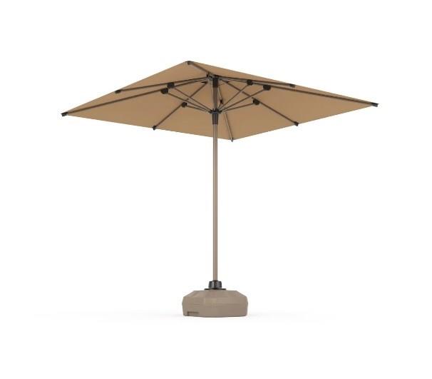 Mini Pro Push-up Sistemli Şemsiye 210x210 Bahçe Balkon Plaj Şemsiyesi Kapuçino