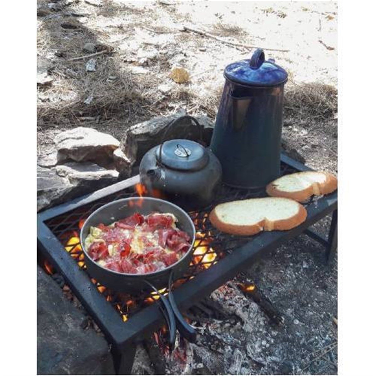 Nurgaz Ateş Üstü Izgara Büyük Boy Çevirme Aparatı Hediyeli