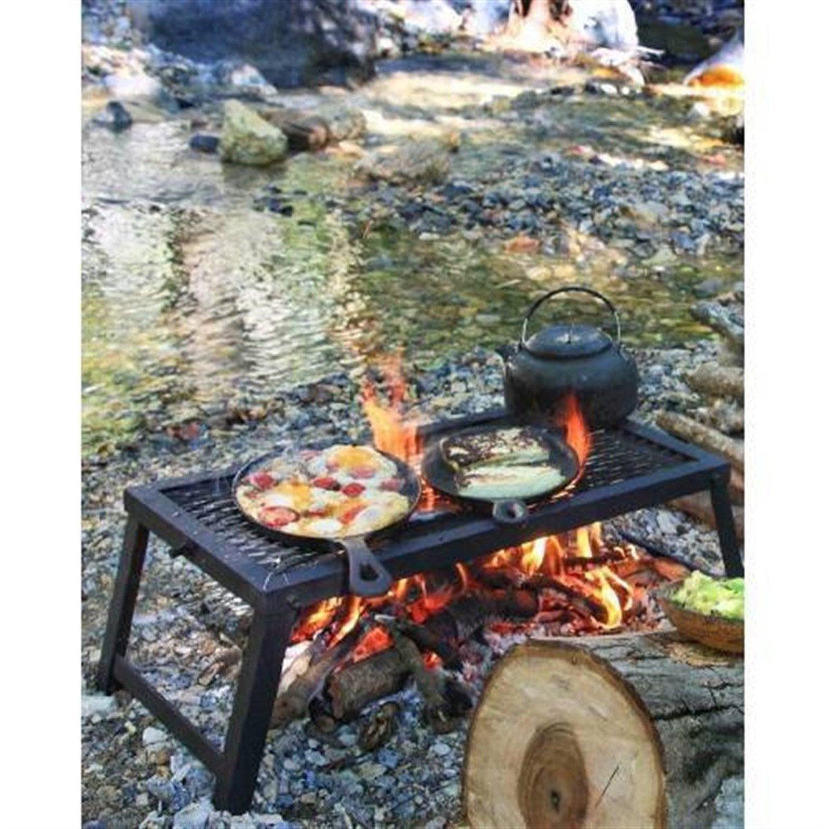 Nurgaz Ateş Üstü Izgara Büyük Boy Çevirme Aparatı Hediyeli