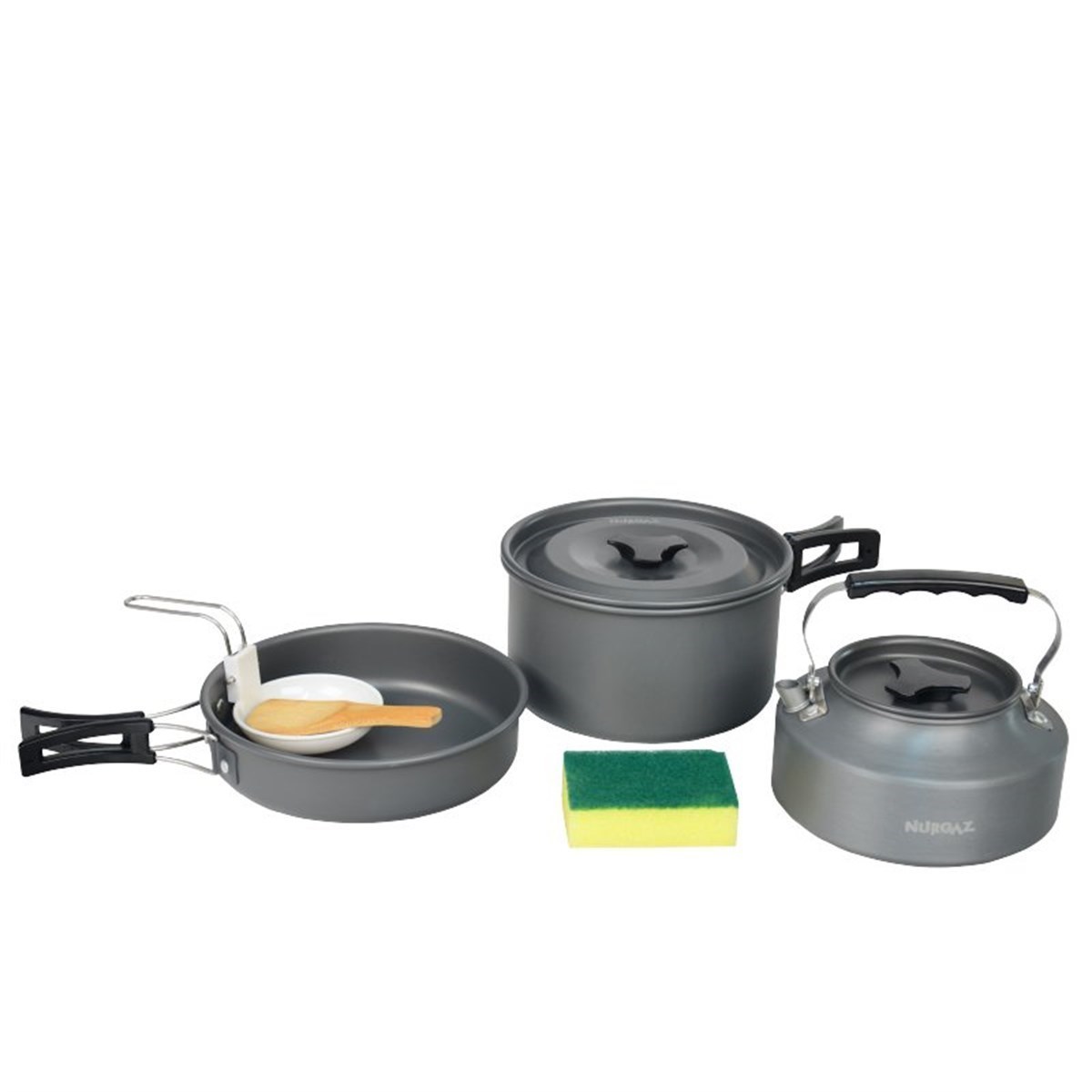 Nurgaz Kamp Tencere Tava Çaydanlık Seti