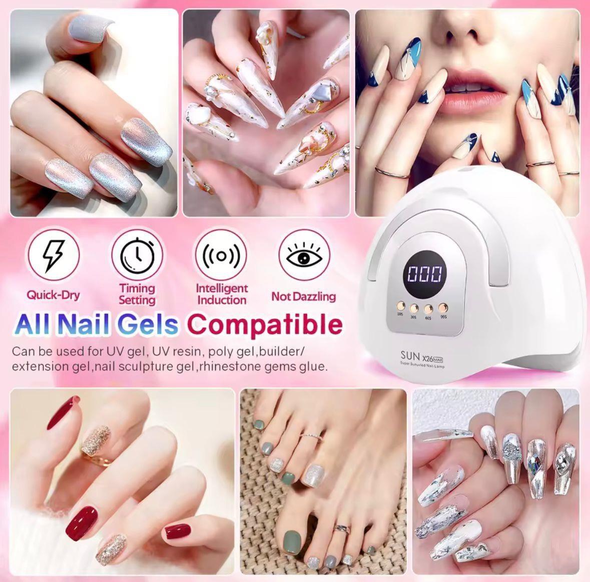 Sun X26 Max UV Led Kurutucu 380 Watt-81 Led Tırnak Oje Kurutma Cihazı
