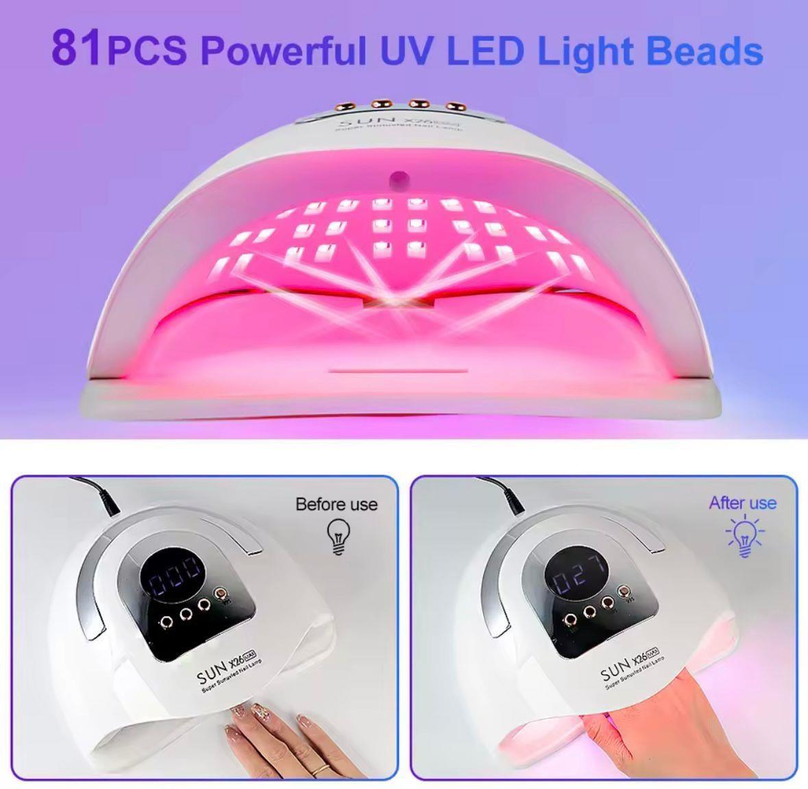 Sun X26 Max UV Led Kurutucu 380 Watt-81 Led Tırnak Oje Kurutma Cihazı