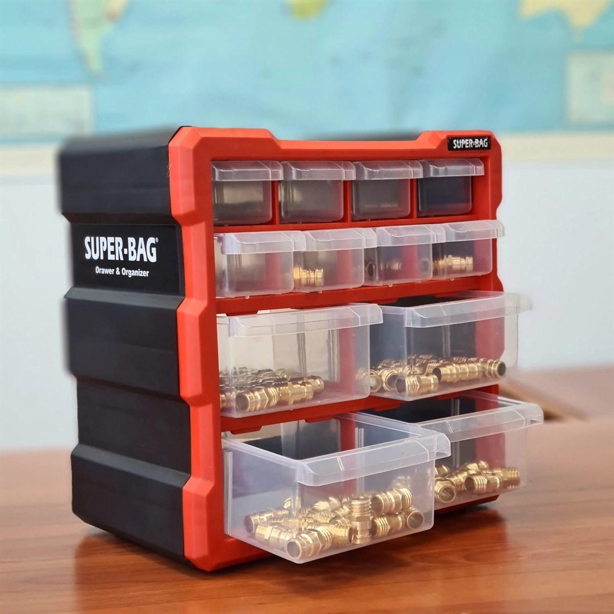 Super Bag ASR-6007 Monoblok 12 Çekmeceli Organizer Kutu