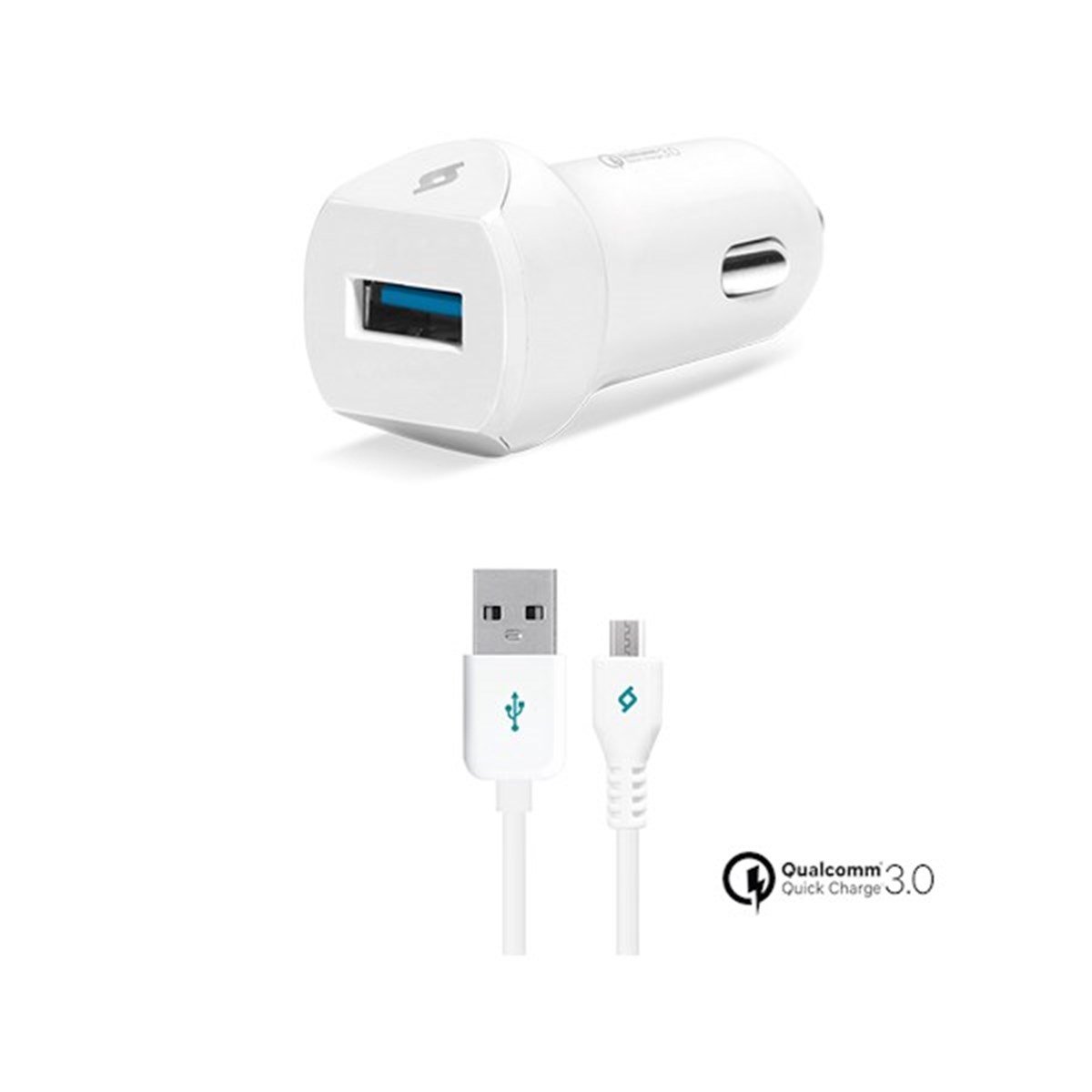 Ttec SpeedCharger QC 3.0 Universal Araç içi Şarj Aleti + Micro USB Kablo