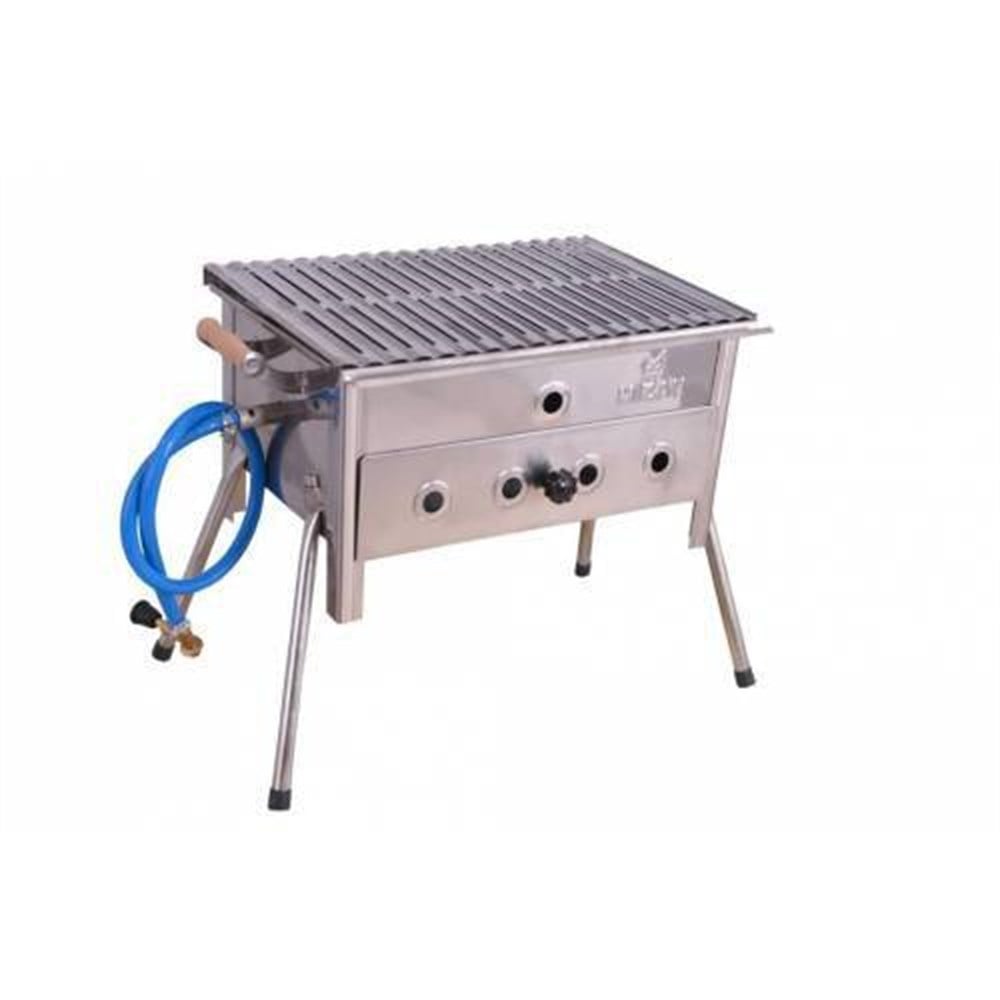 Tüplü Mangal Lav Taşı Hediyeli CE Belgeli 30 X 40 Cm Paslanmaz Krom